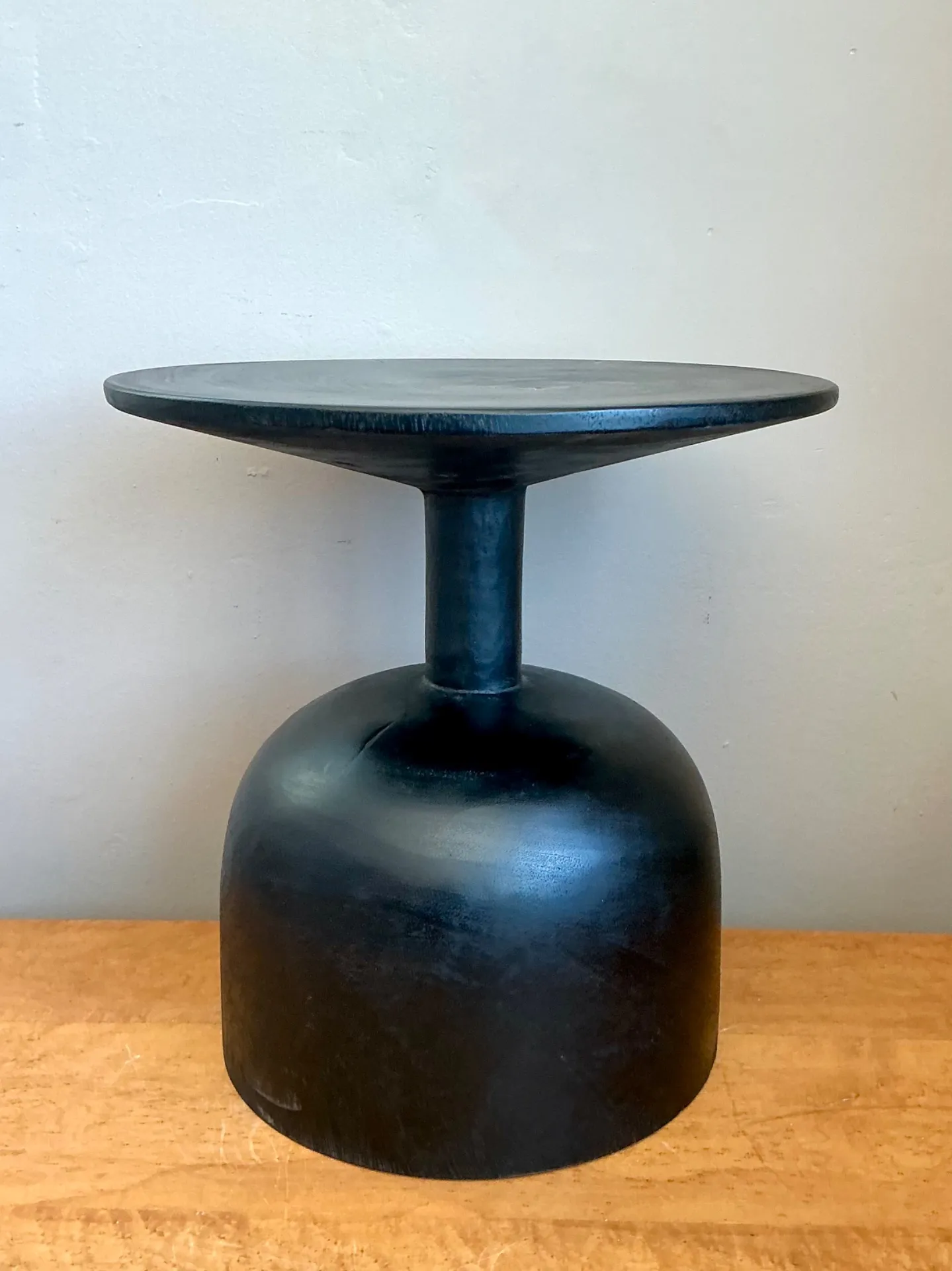Vintage Modernist Black Wood Accent Table — additional photo 3