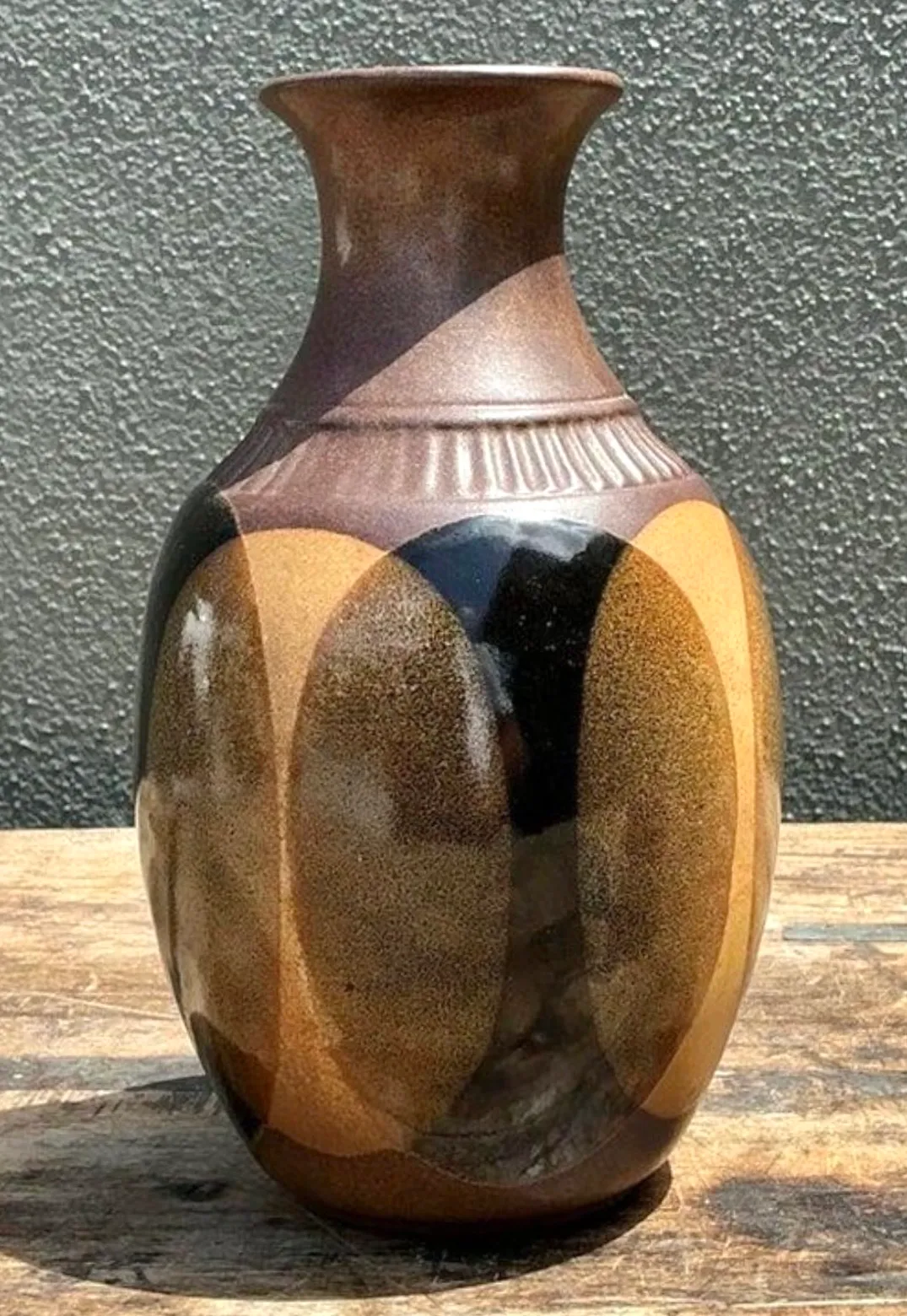 Vintage Original Studio Pottery Vase - Pottery, 4.75W x 9.5H — additional photo 4
