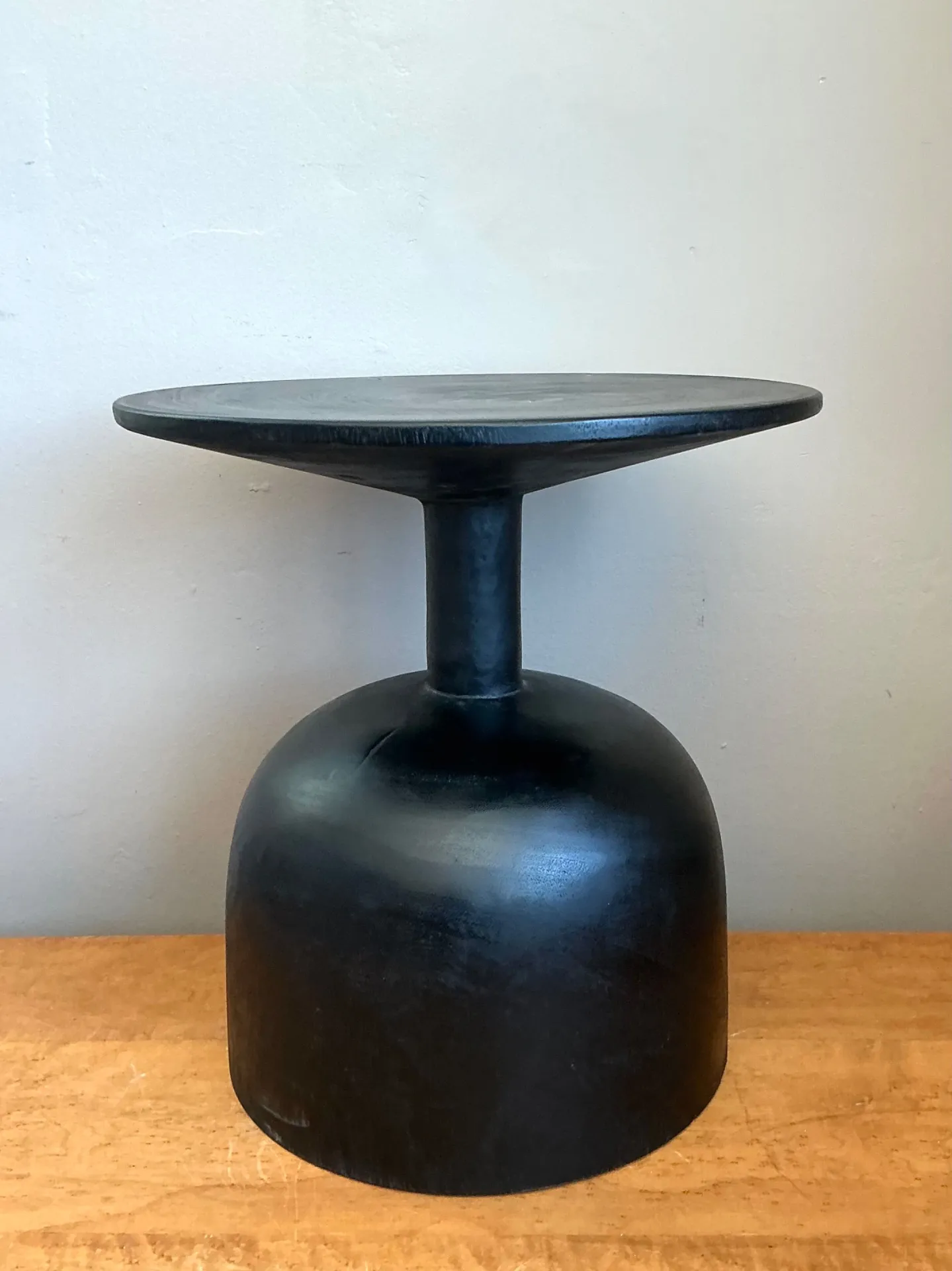 Vintage Modernist Black Wood Accent Table — additional photo 5