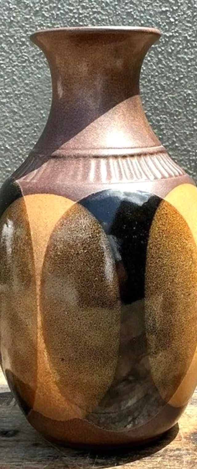 Vintage Original Studio Pottery Vase - Pottery, 4.75W x 9.5H