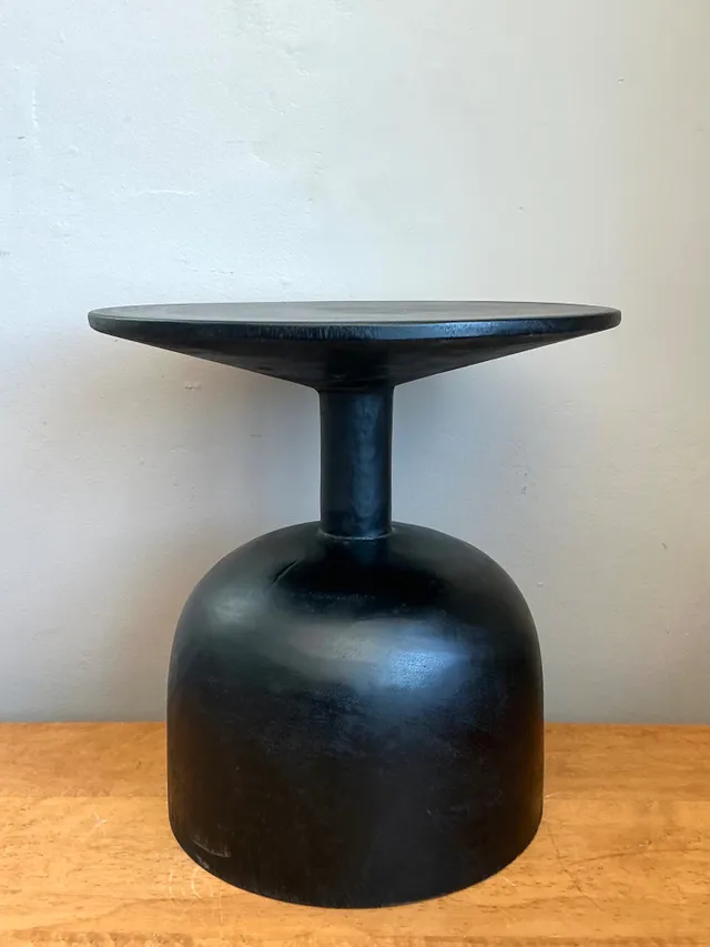 Vintage Modernist Black Wood Accent Table — additional photo 8