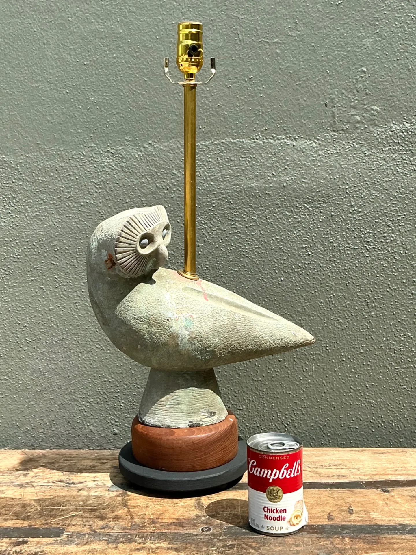 Vintage Ceramic Owl Sculpture Lamp — additional photo 4