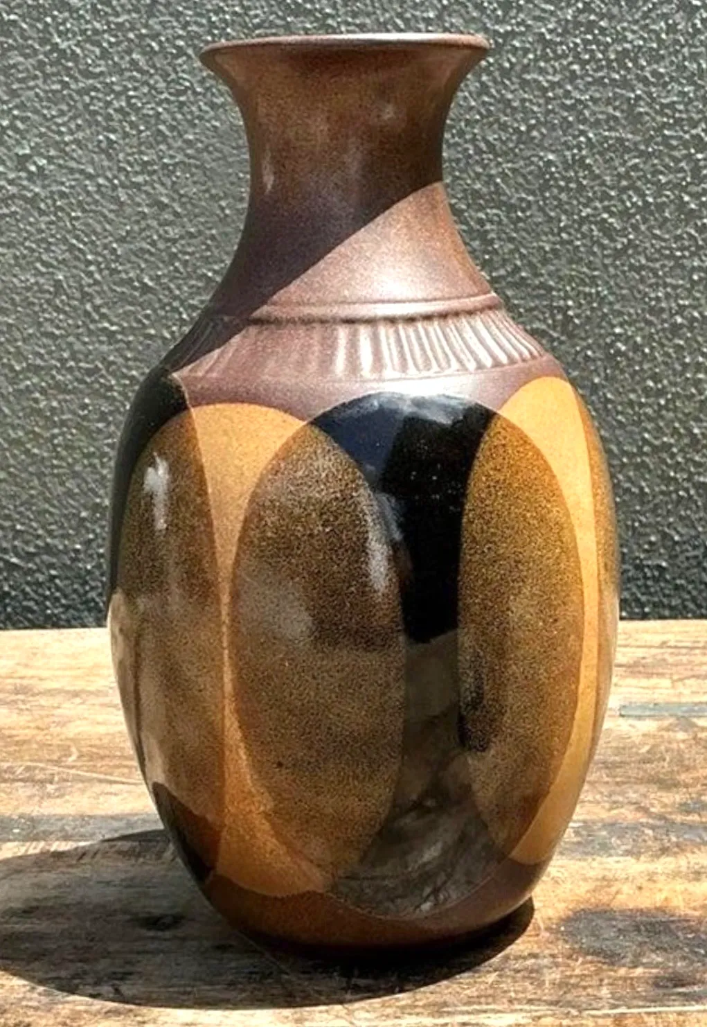 Vintage Original Studio Pottery Vase - Pottery, 4.75W x 9.5H — additional photo 7