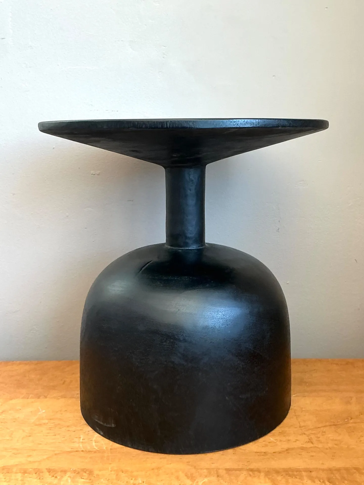 Vintage Modernist Black Wood Accent Table — additional photo 2