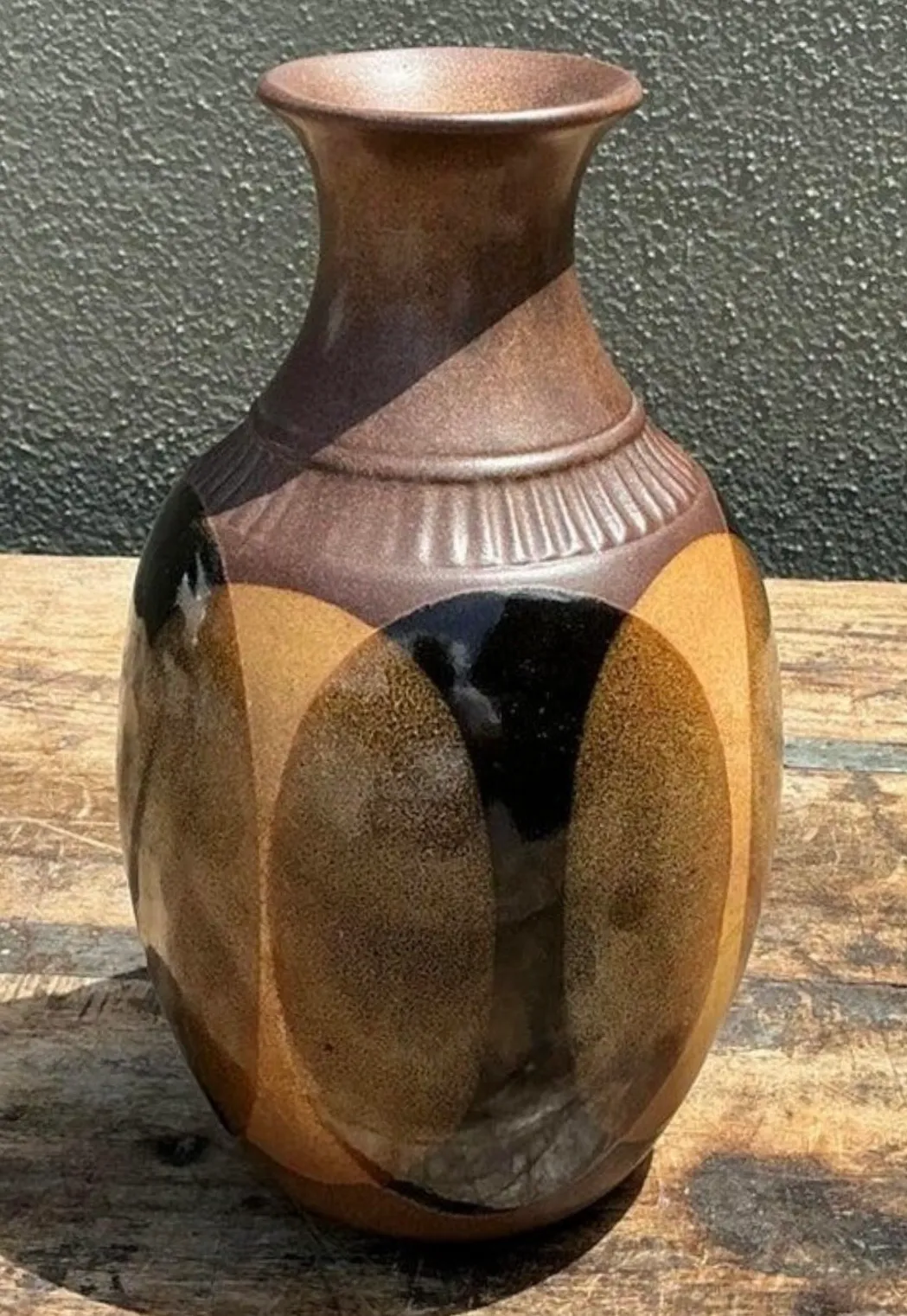 Vintage Original Studio Pottery Vase - Pottery, 4.75W x 9.5H — additional photo 5