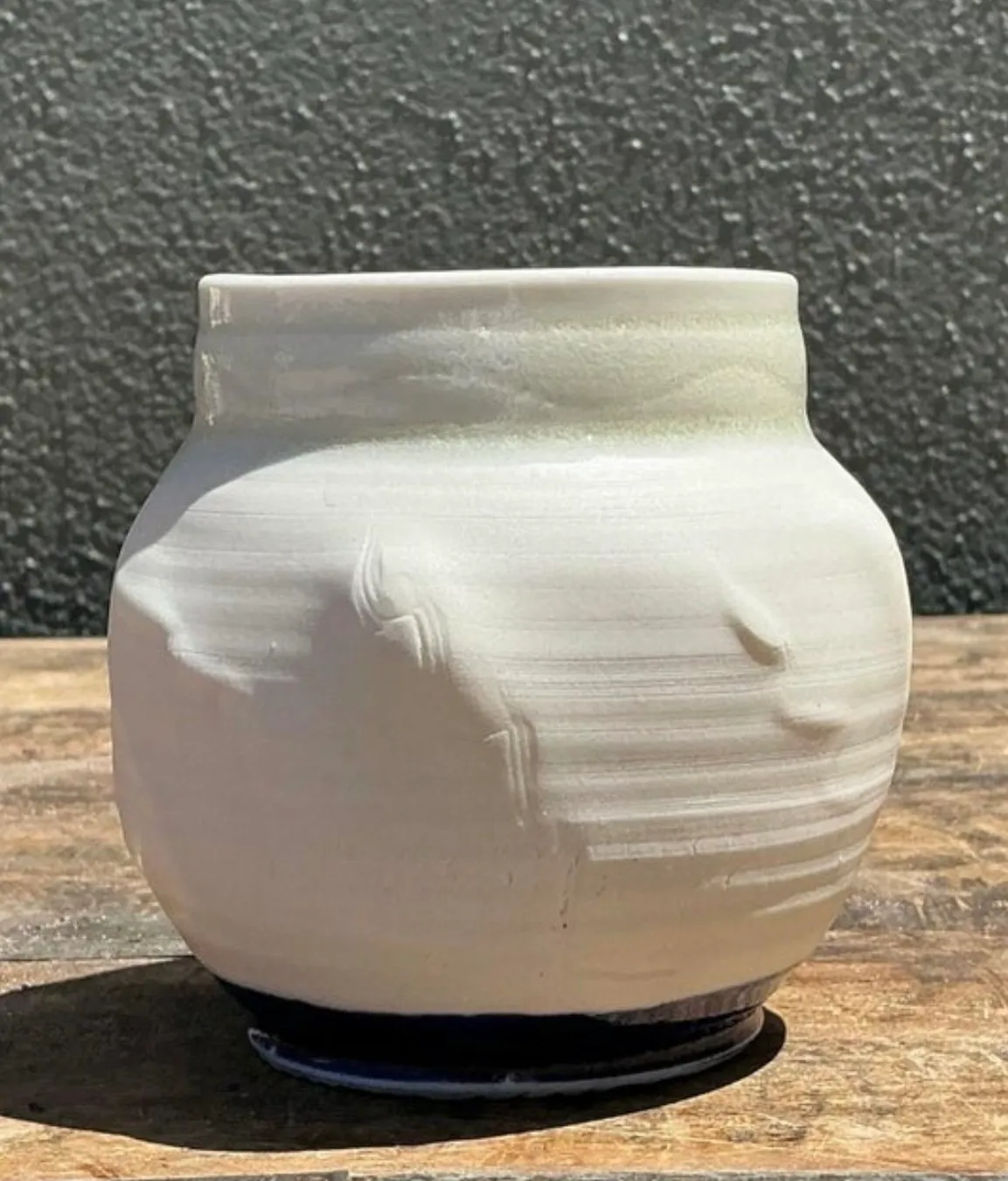 Vintage Original Studio Pottery Vase - Pottery, 3.75W x 3.75H — additional photo 7
