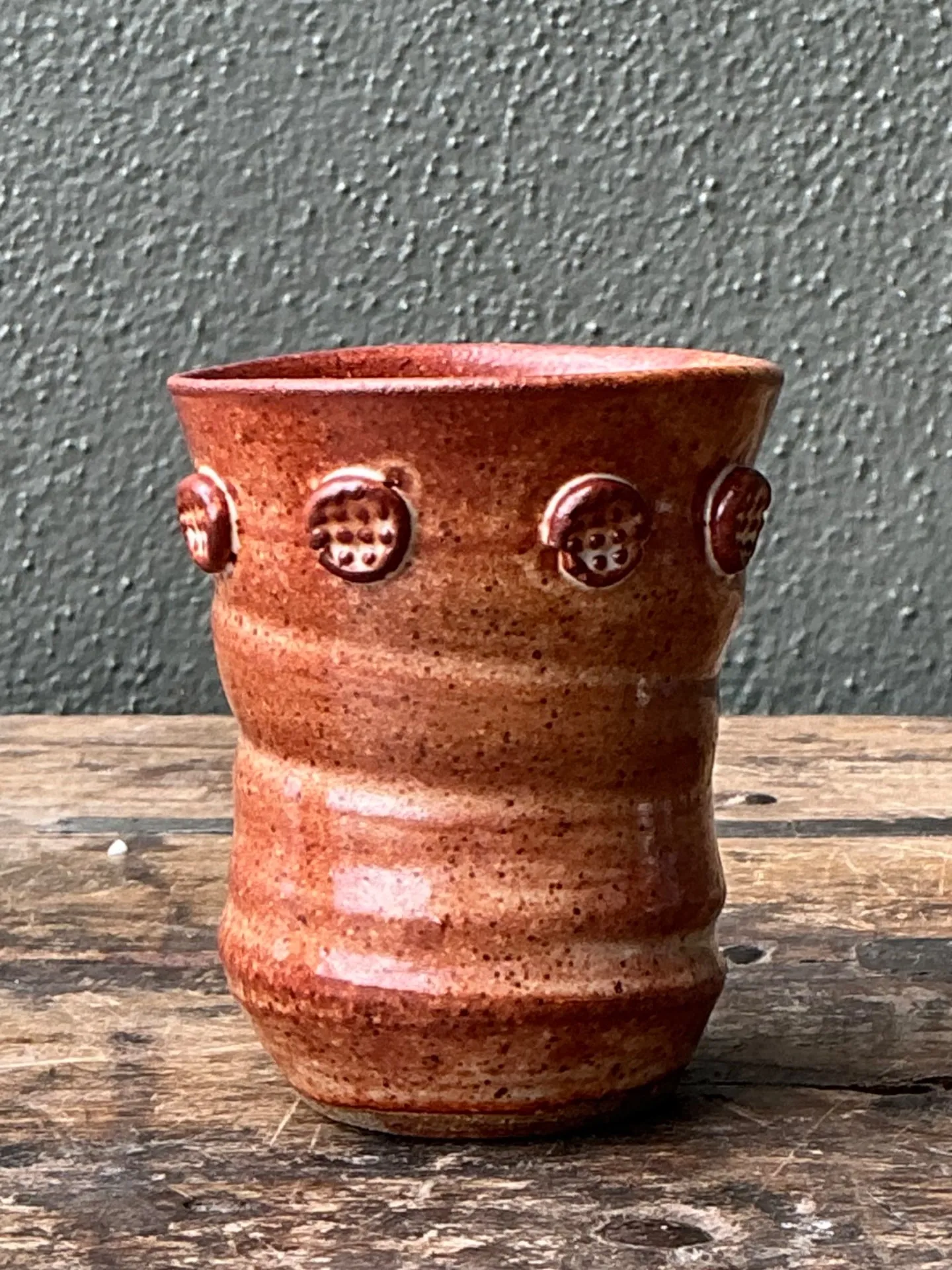 Vintage Studio Pottery Textured Ceramic Vase — additional photo 5