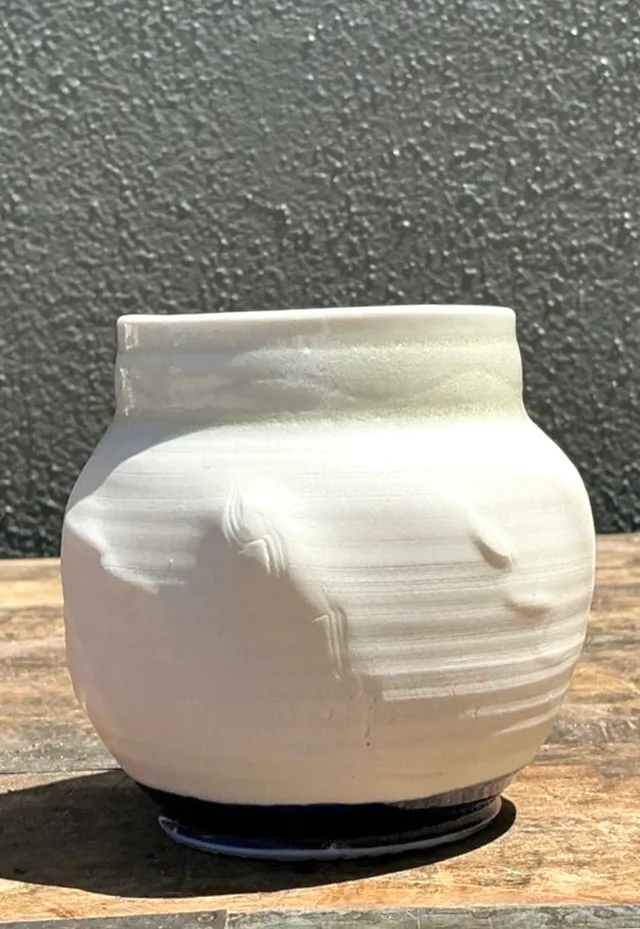 Vintage Original Studio Pottery Vase - Pottery, 3.75W x 3.75H — additional photo 6