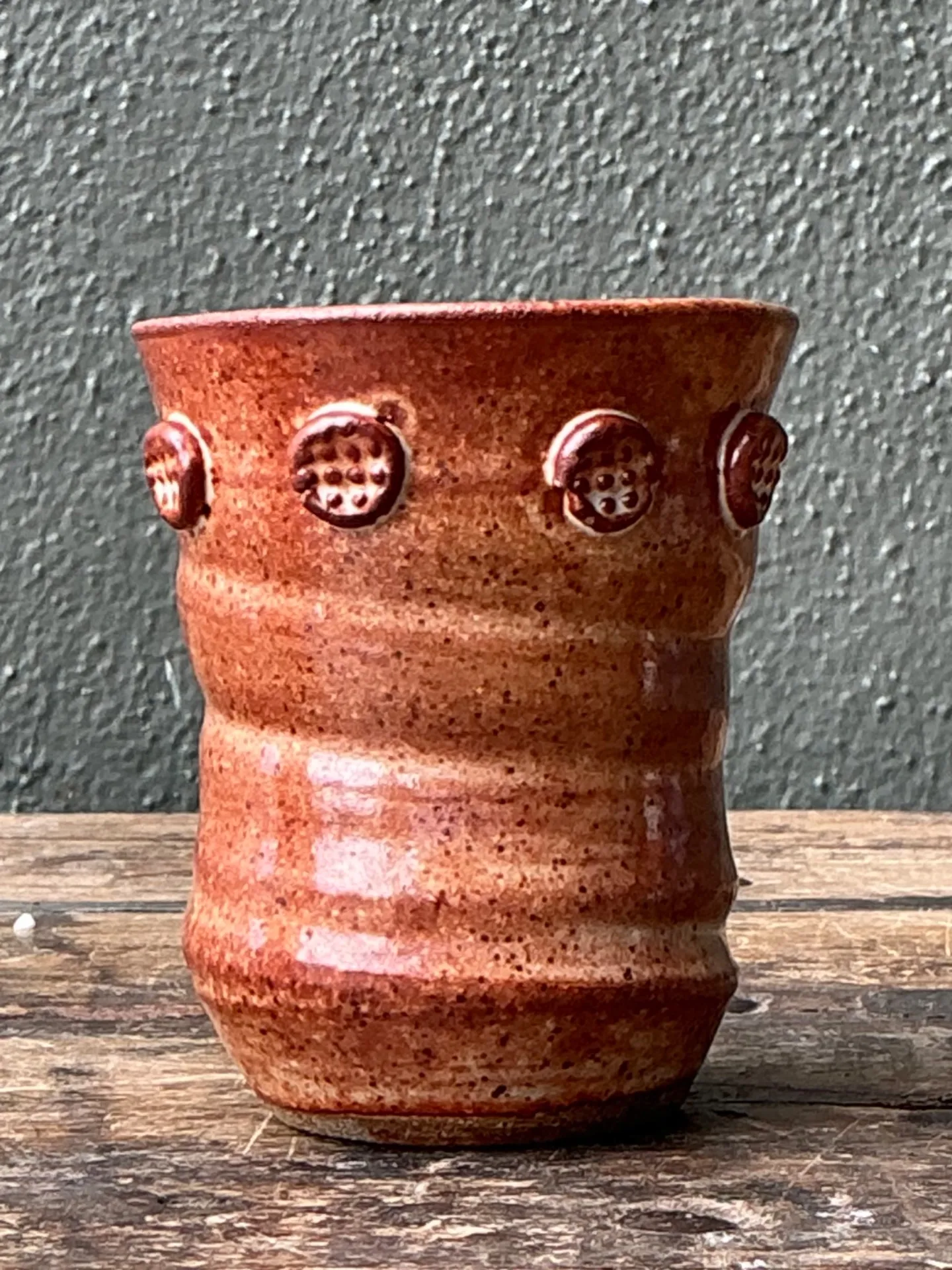 Vintage Studio Pottery Textured Ceramic Vase — additional photo 4