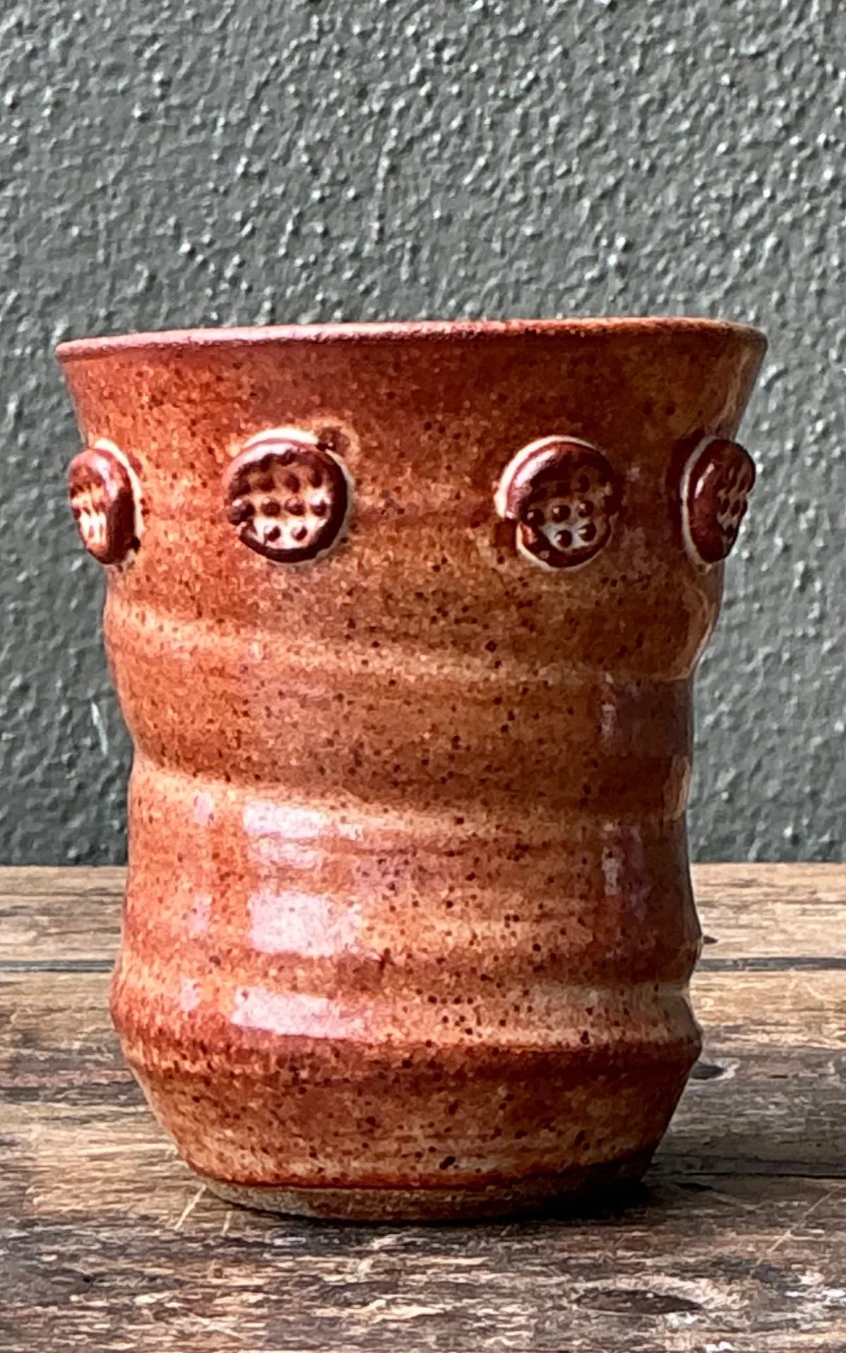 Vintage Studio Pottery Textured Ceramic Vase — additional photo 4