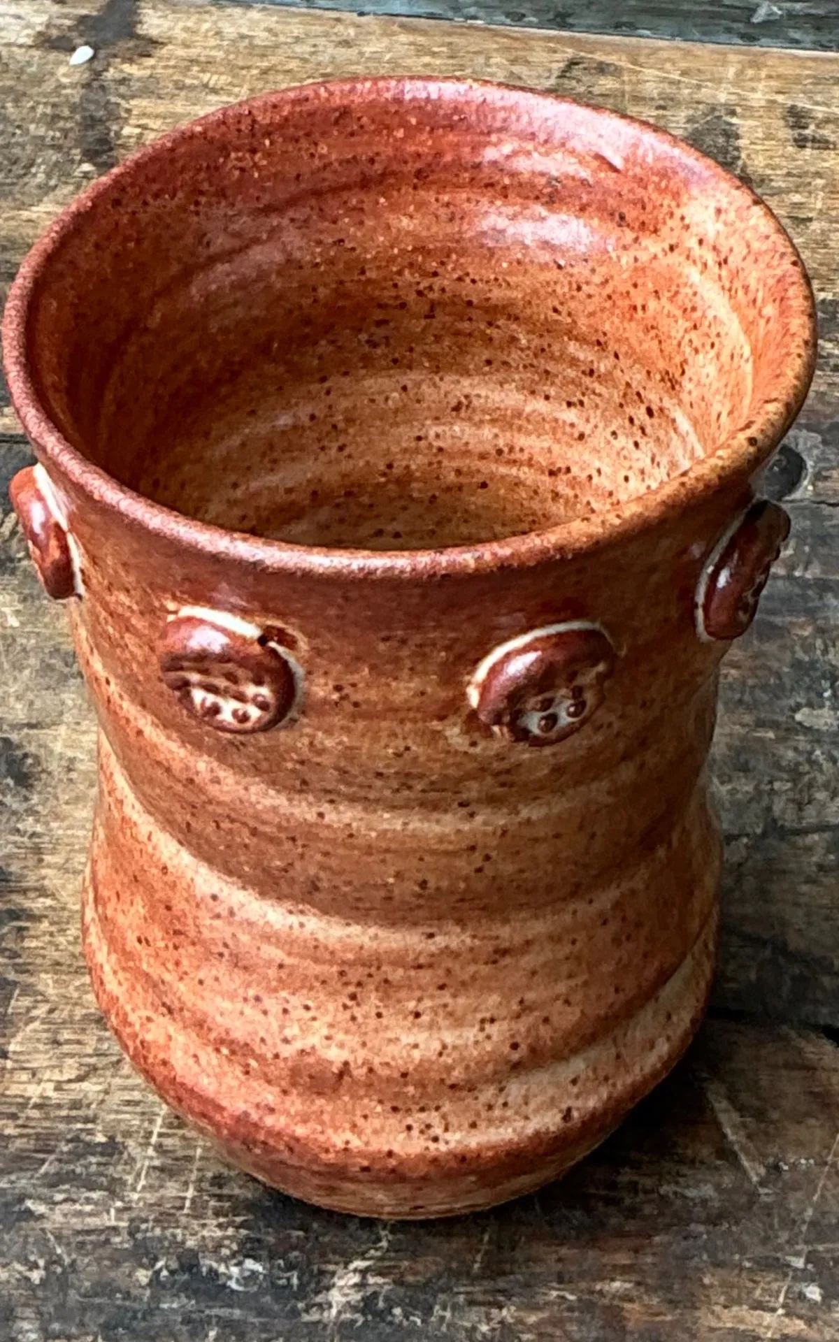 Vintage Studio Pottery Textured Ceramic Vase — additional photo 6