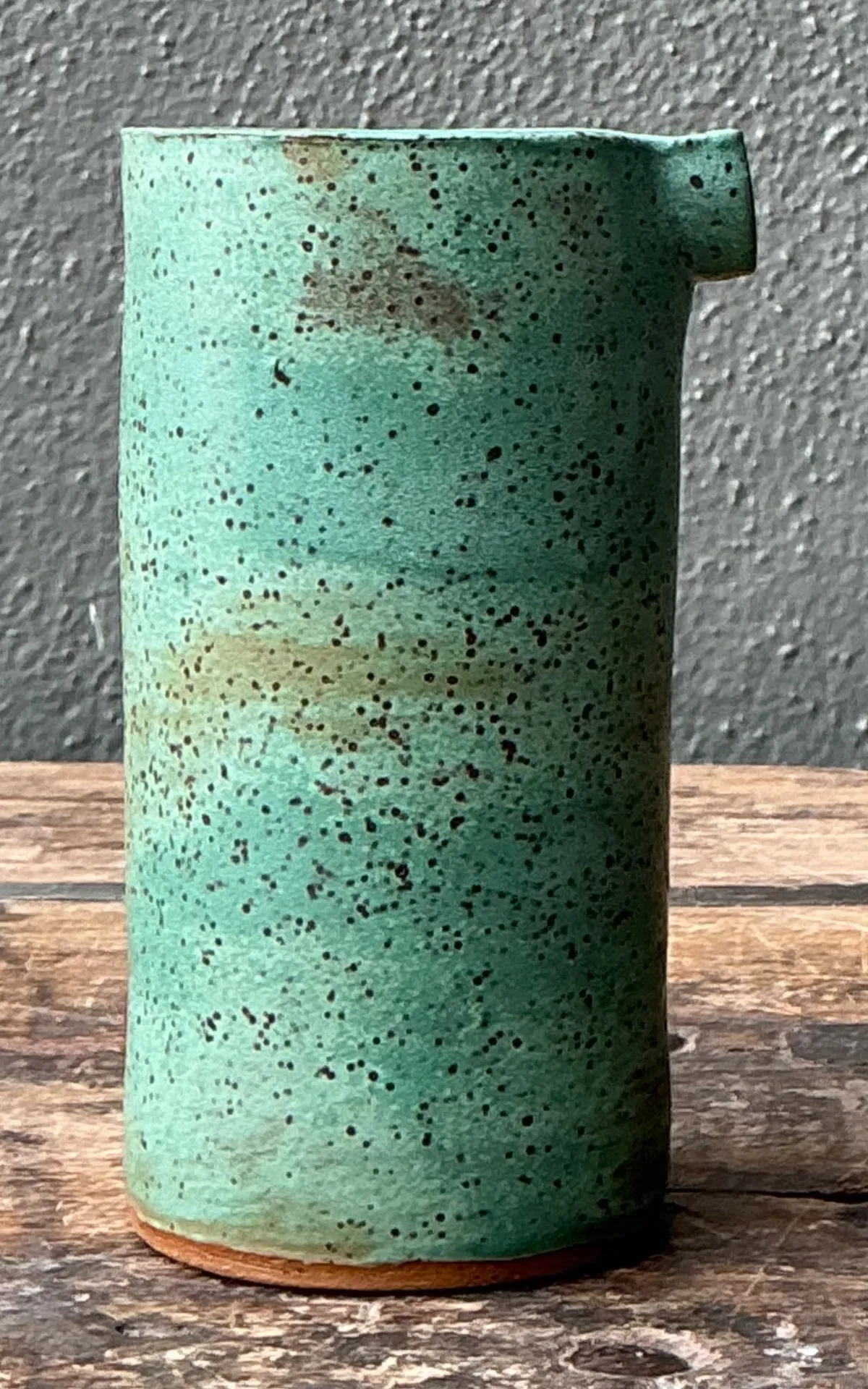 Vintage Green Spout Ceramic Vase