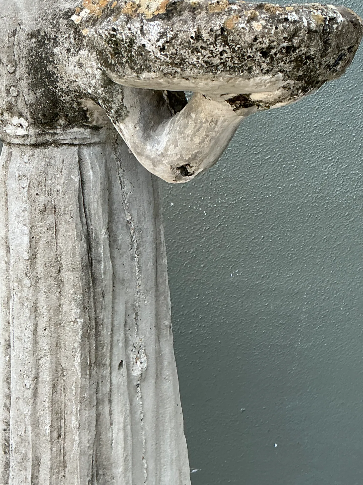 Vintage Stone Garden Figure with Bowls — additional photo 8