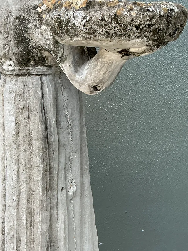 Vintage Stone Garden Figure with Bowls — additional photo 8