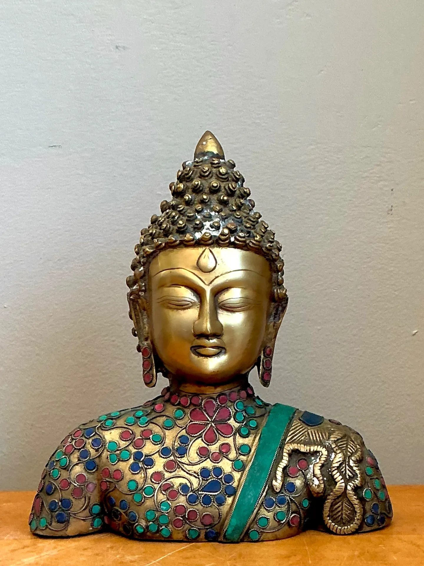 Vintage Stone Inlay Buddah — additional photo 1