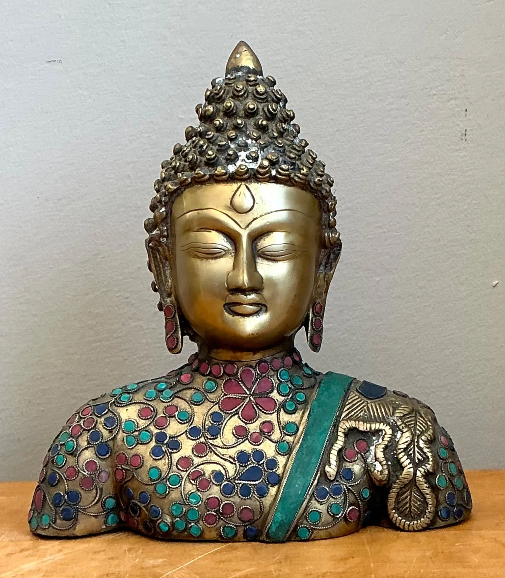 Vintage Stone Inlay Buddah — additional photo 7