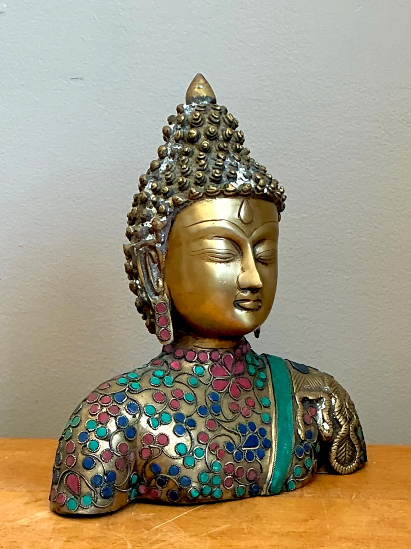 Vintage Stone Inlay Buddah — additional photo 8