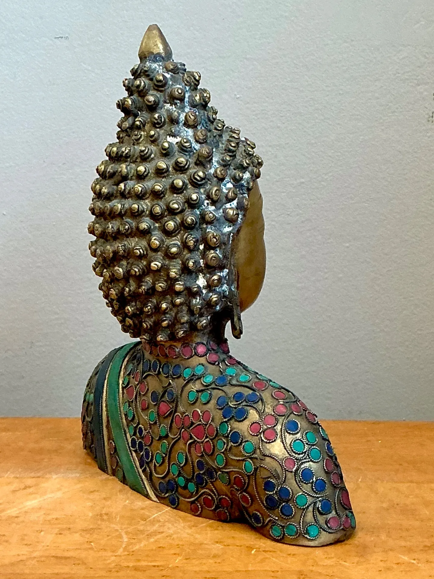 Vintage Stone Inlay Buddah — additional photo 4