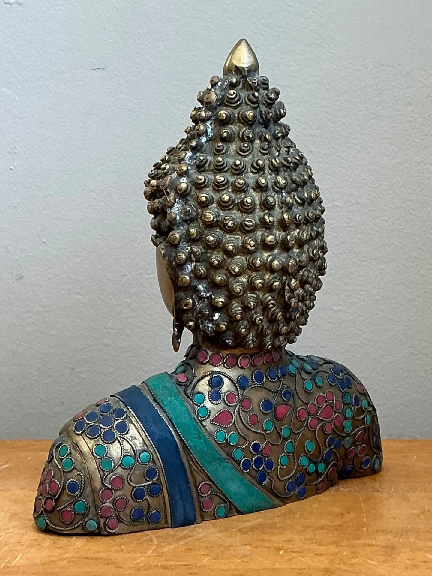 Vintage Stone Inlay Buddah — additional photo 5