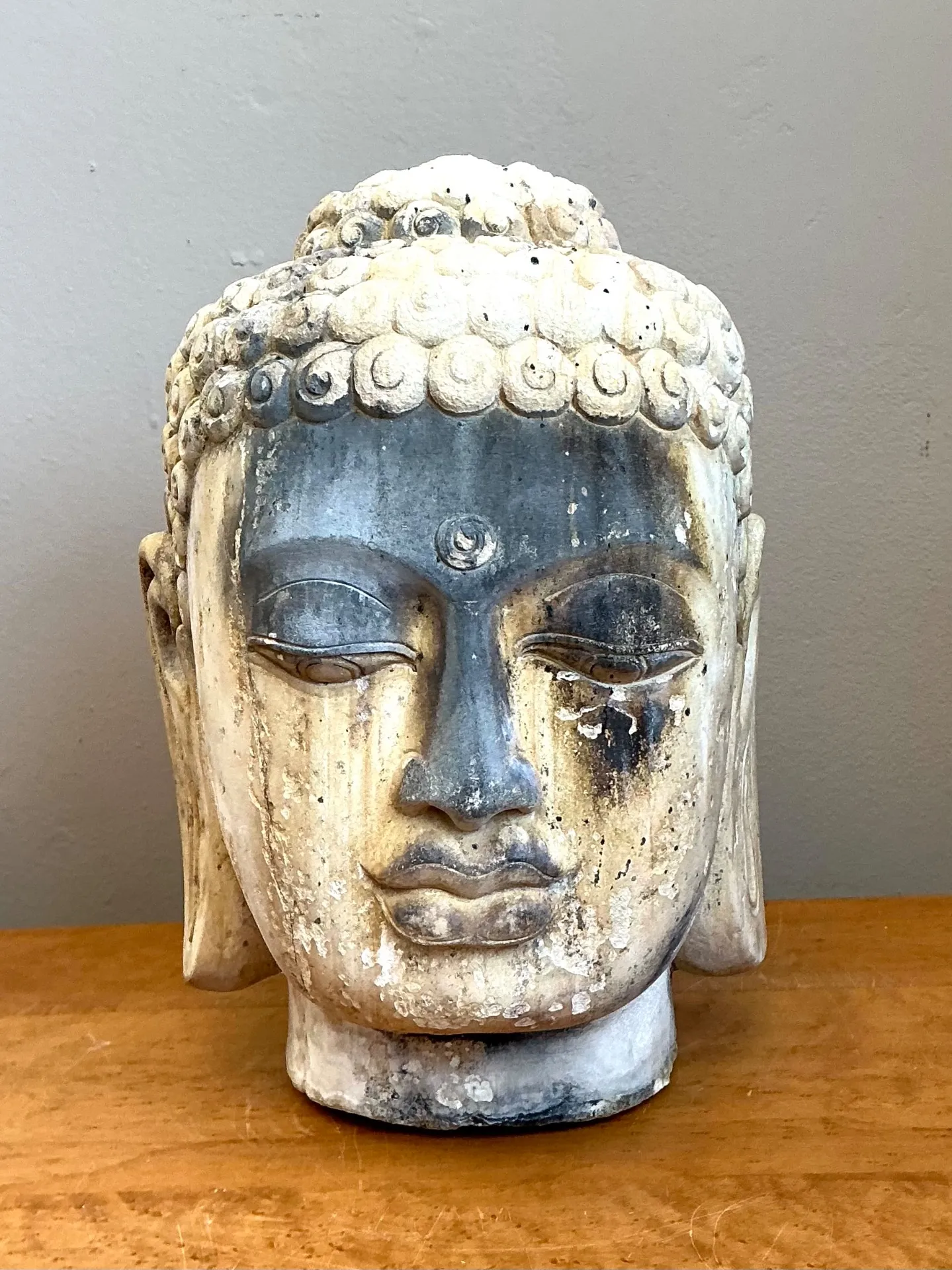 Vintage Buddha Head Sculpture — additional photo 4