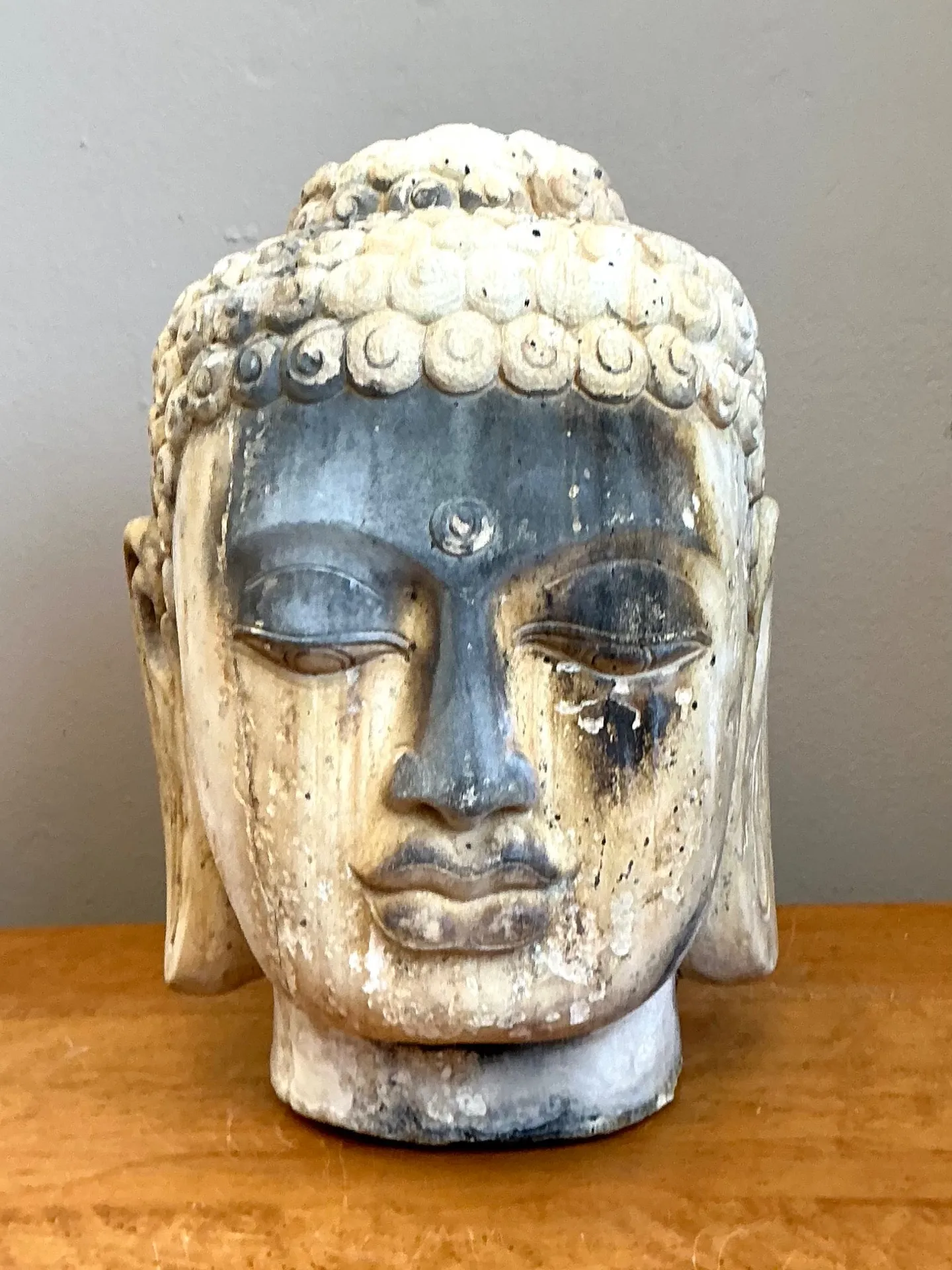 Vintage Buddha Head Sculpture — additional photo 5