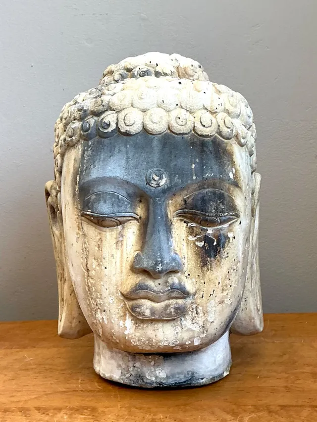 Vintage Buddha Head Sculpture — additional photo 6