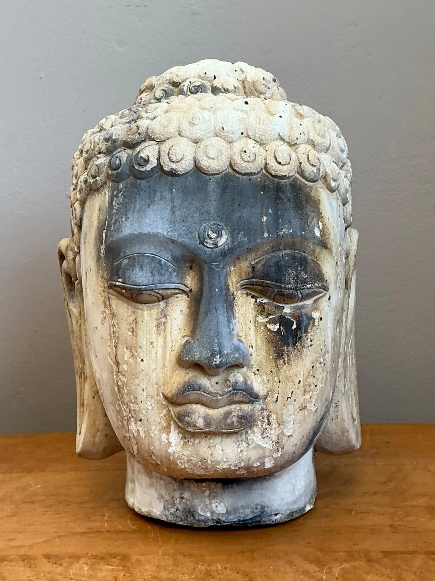 Vintage Buddha Head Sculpture — additional photo 8