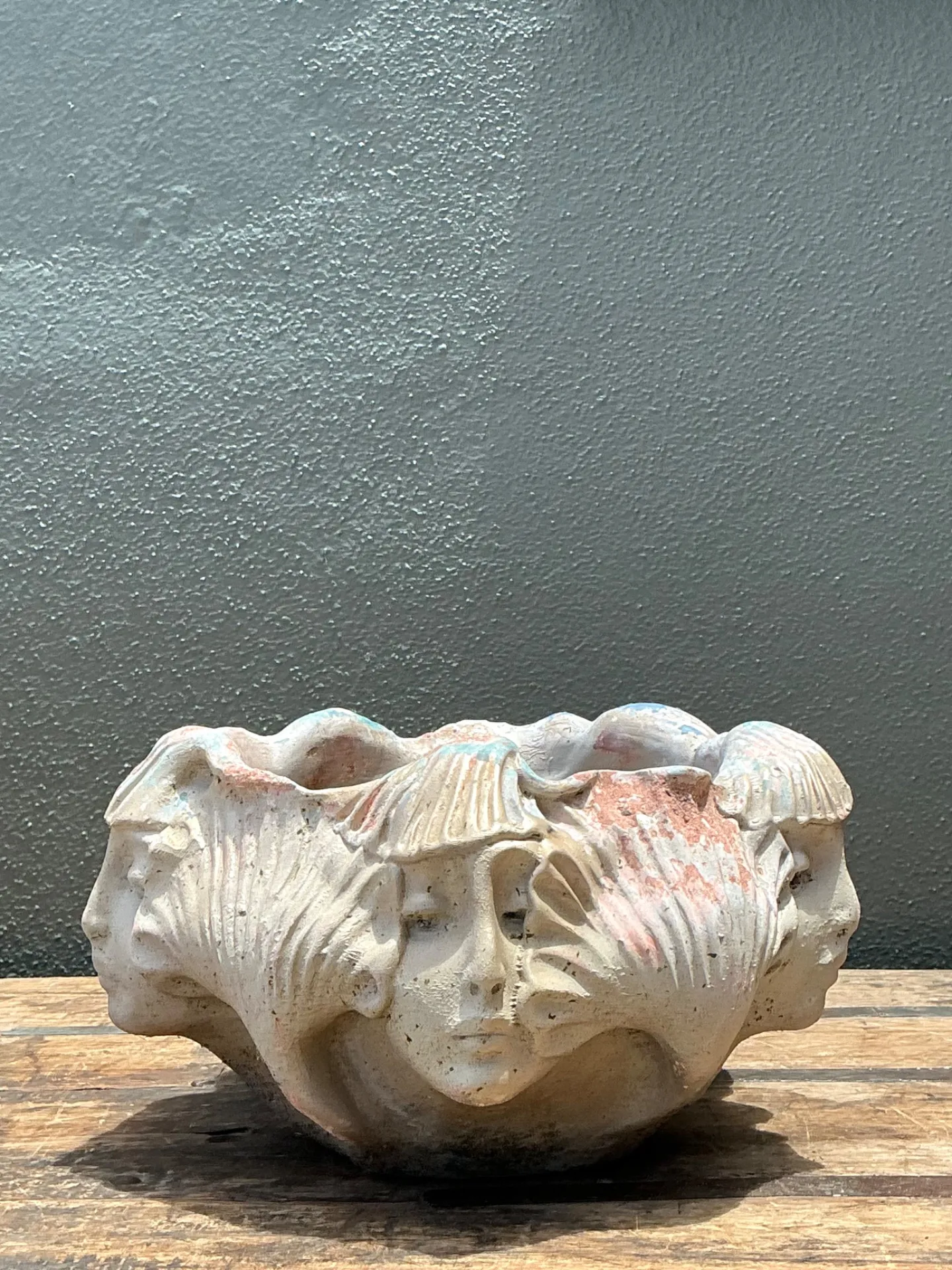 Vintage Ceramic Face Motif Bowl — additional photo 3