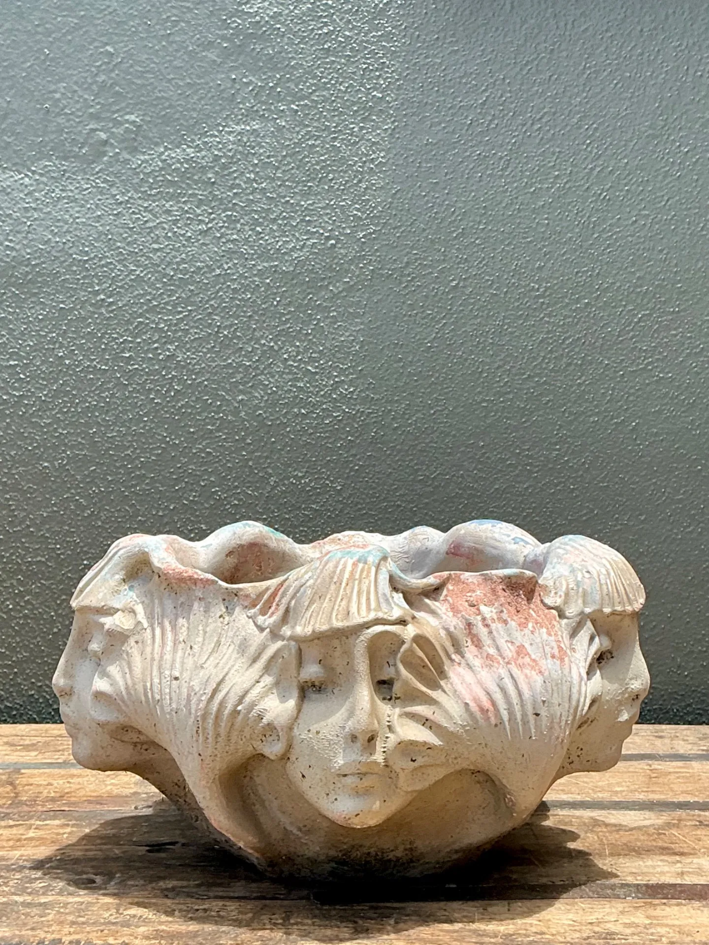 Vintage Ceramic Face Motif Bowl — additional photo 5