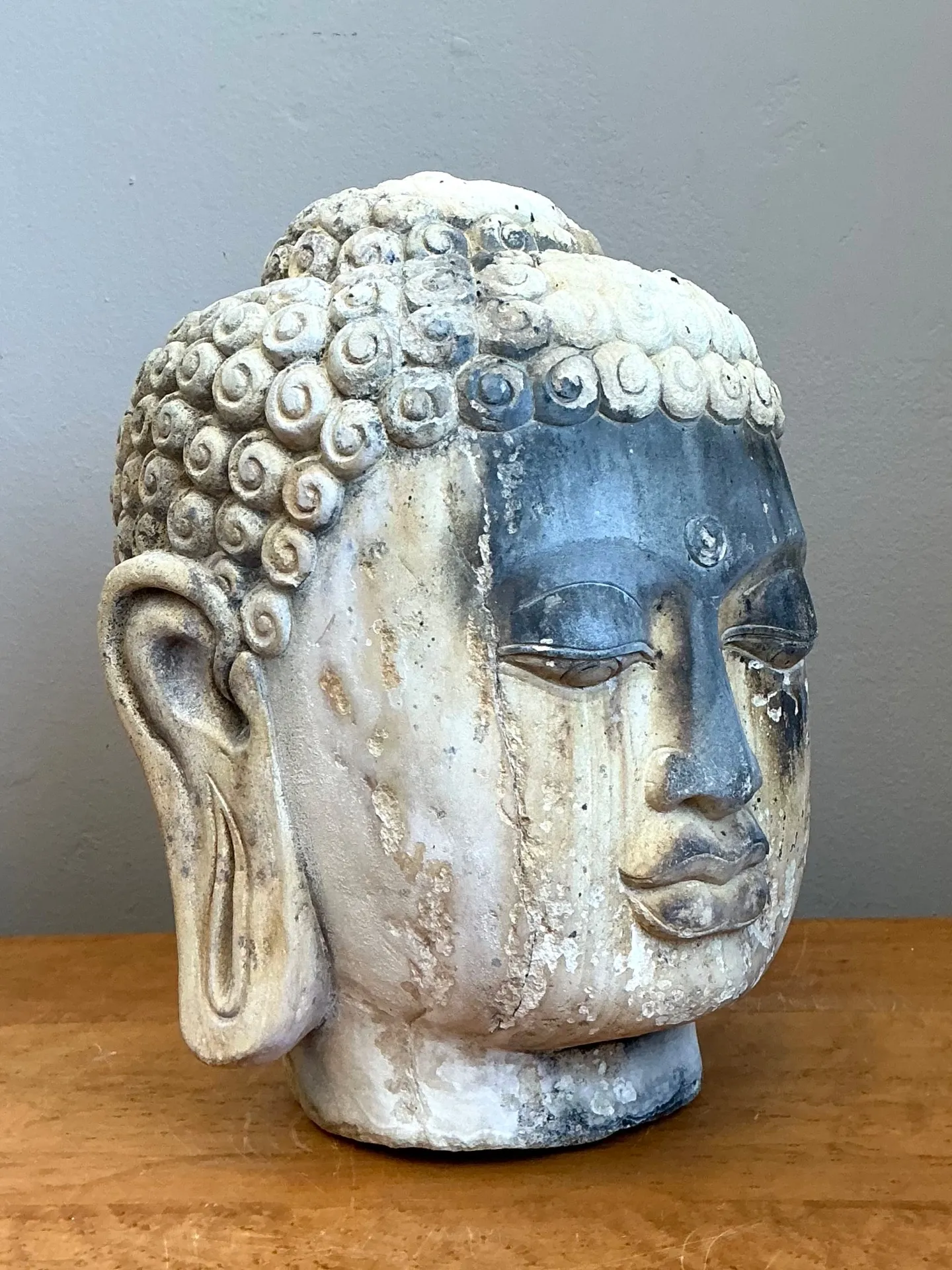 Vintage Buddha Head Sculpture — additional photo 7