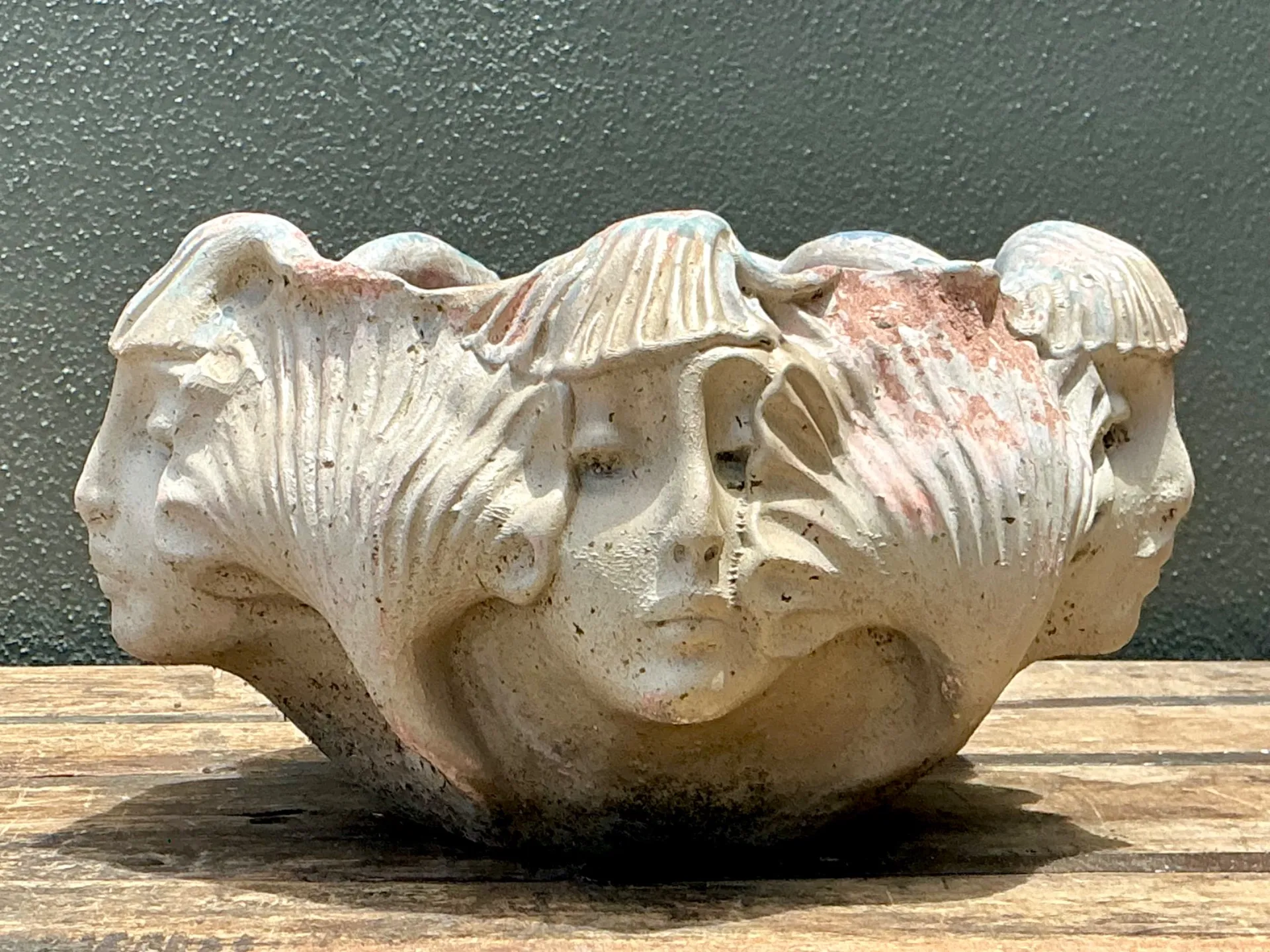 Vintage Ceramic Face Motif Bowl — additional photo 6
