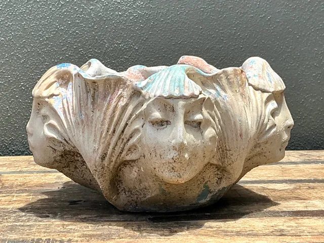 Vintage Ceramic Face Motif Bowl — additional photo 4