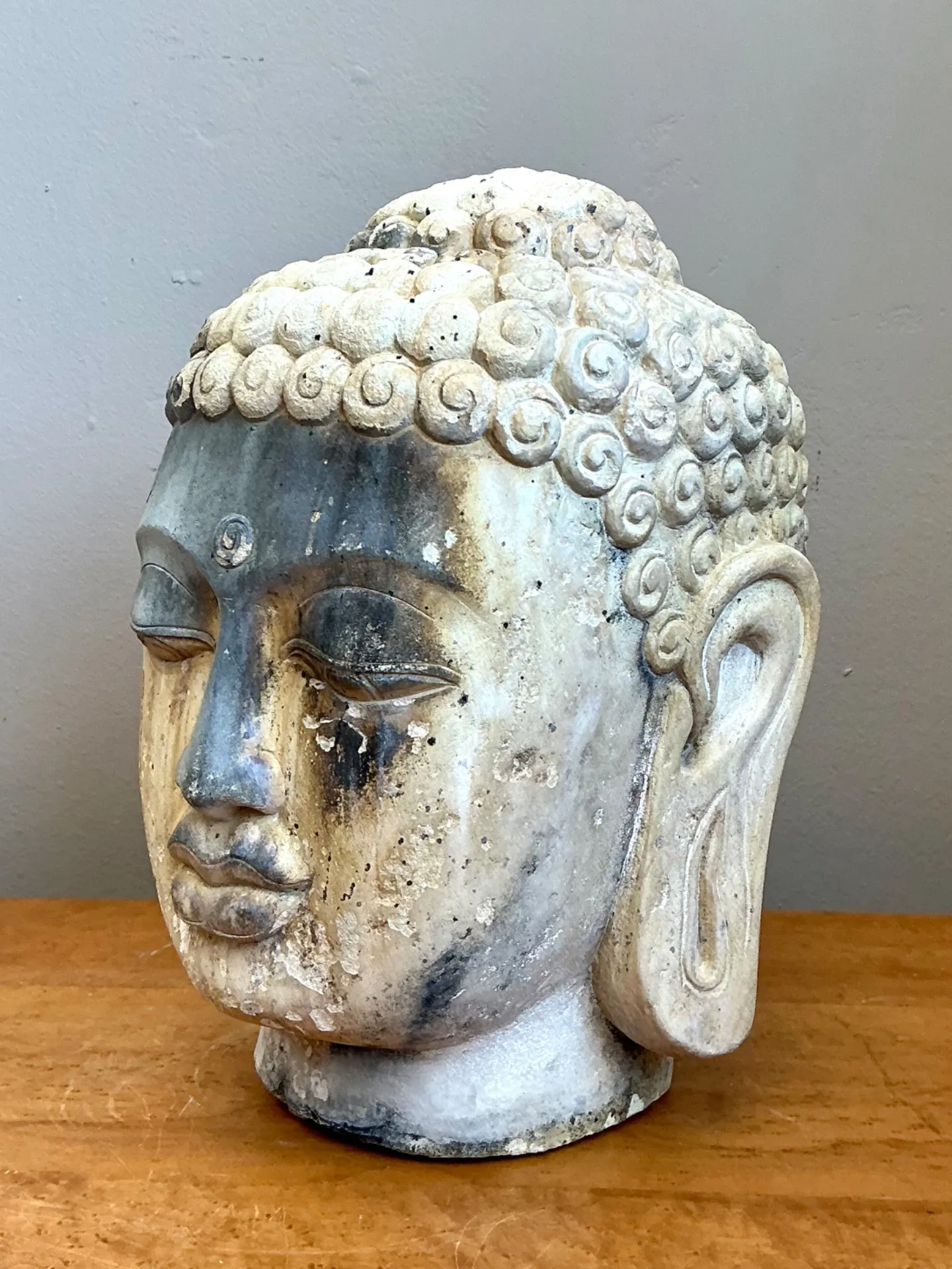 Vintage Buddha Head Sculpture — additional photo 3
