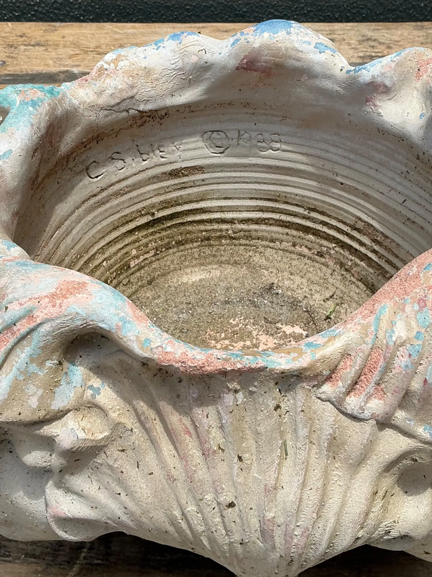 Vintage Ceramic Face Motif Bowl — additional photo 1