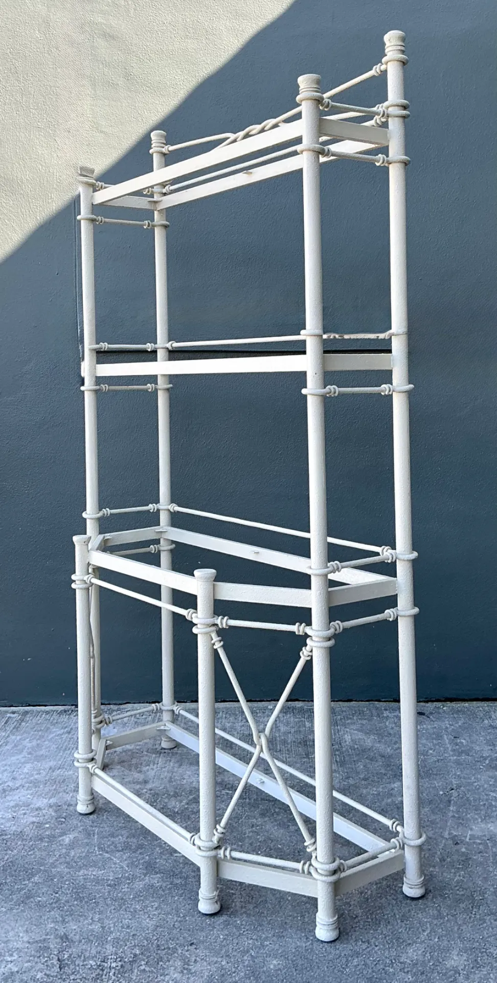 Vintage Painted Metal Display Shelf — additional photo 4