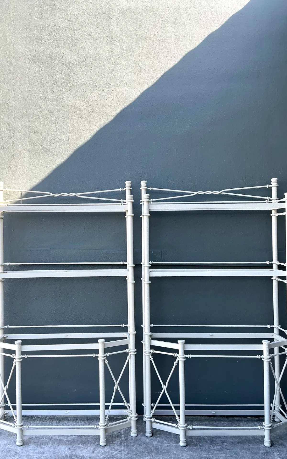 Vintage Painted Metal Display Shelf — additional photo 2
