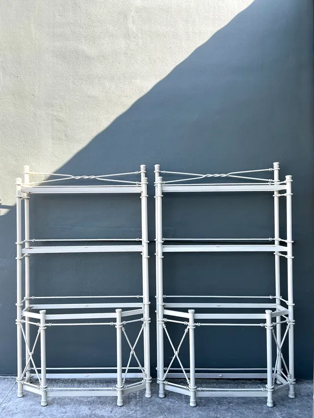 Vintage Painted Metal Display Shelf — additional photo 2