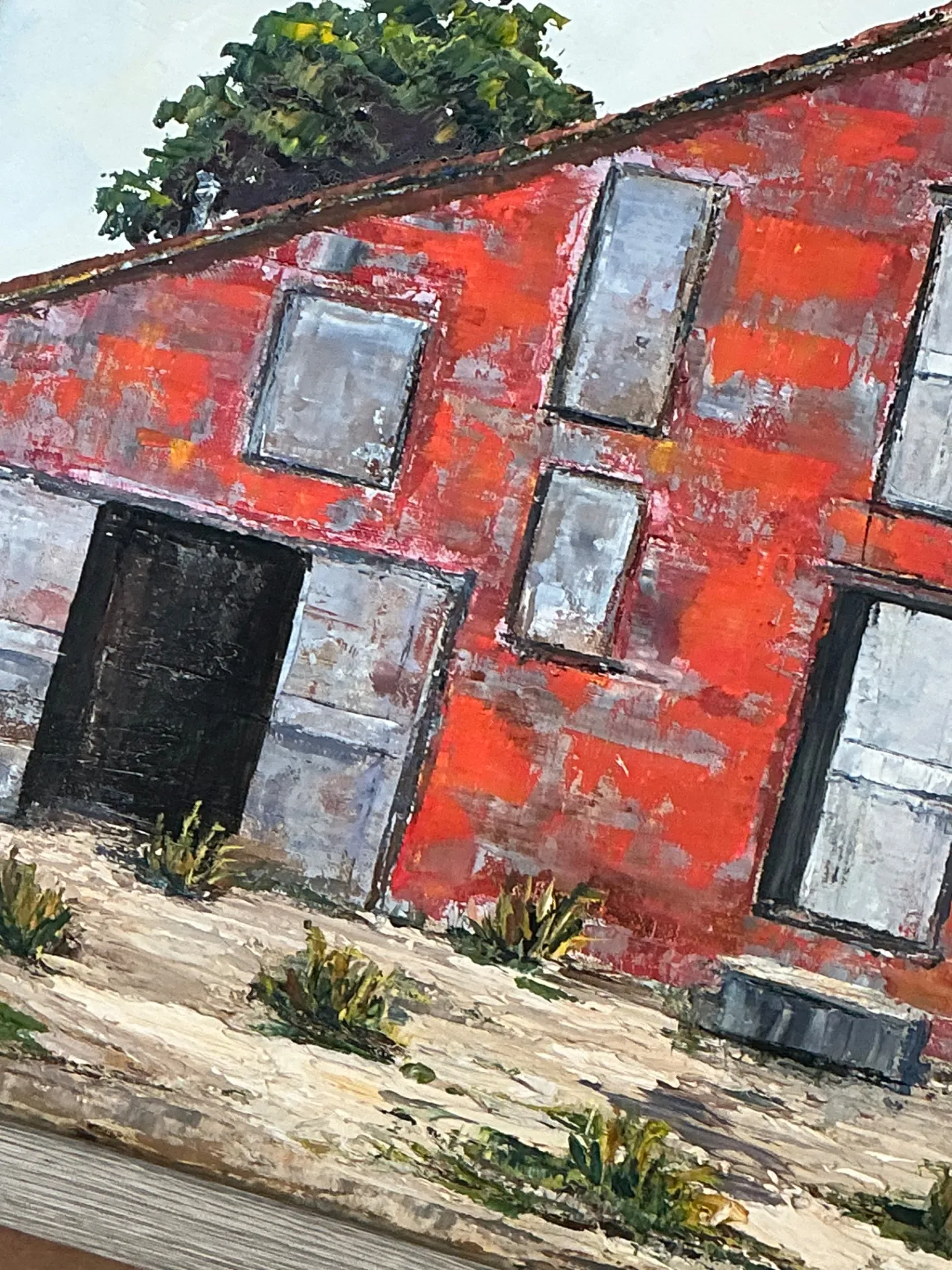 Framed D. Hayes Barn Landscape Painting — additional photo 6