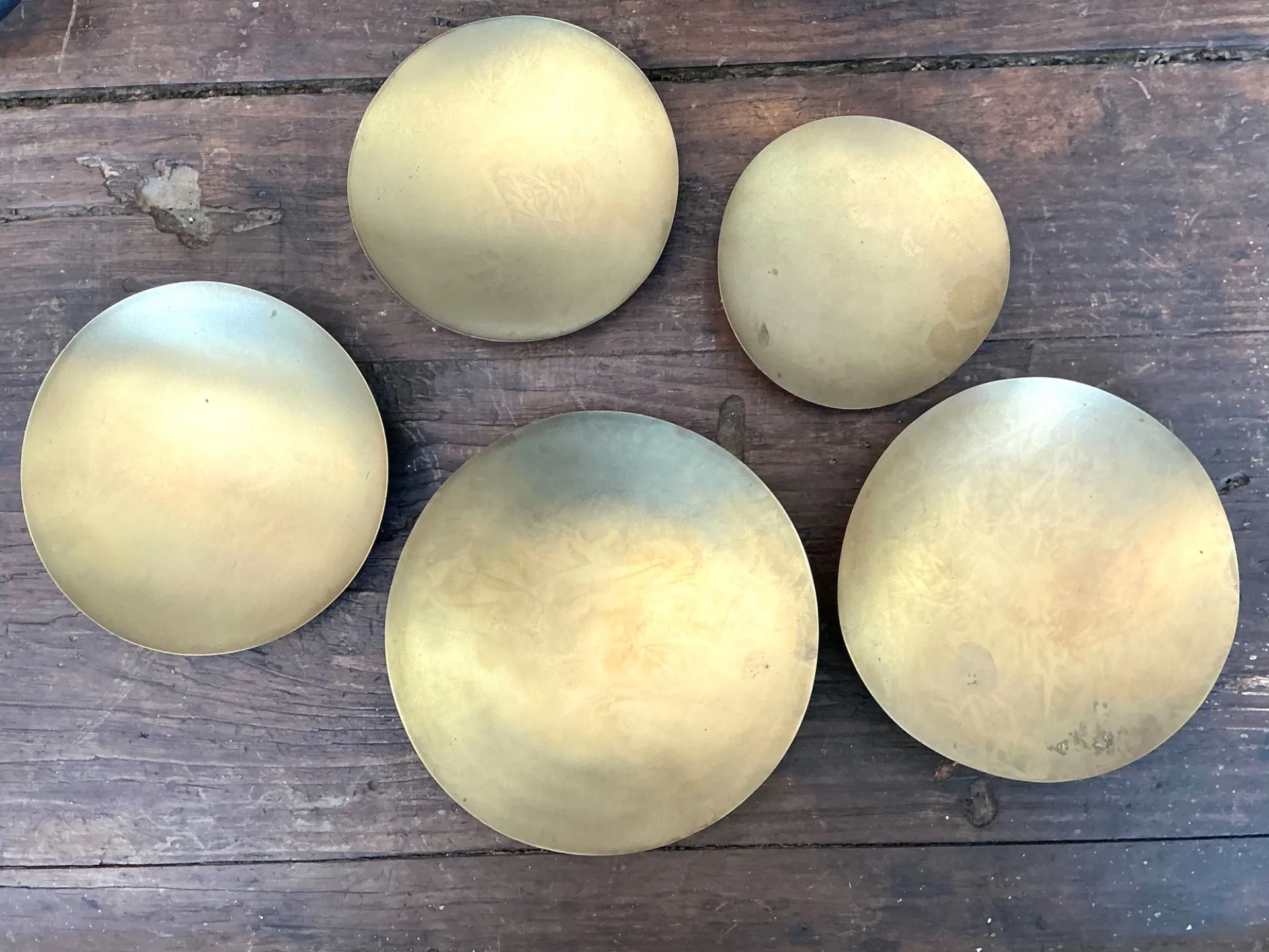 Vintage Tom Dixon Brass Decorative Plates - Set Of 5 — additional photo 4