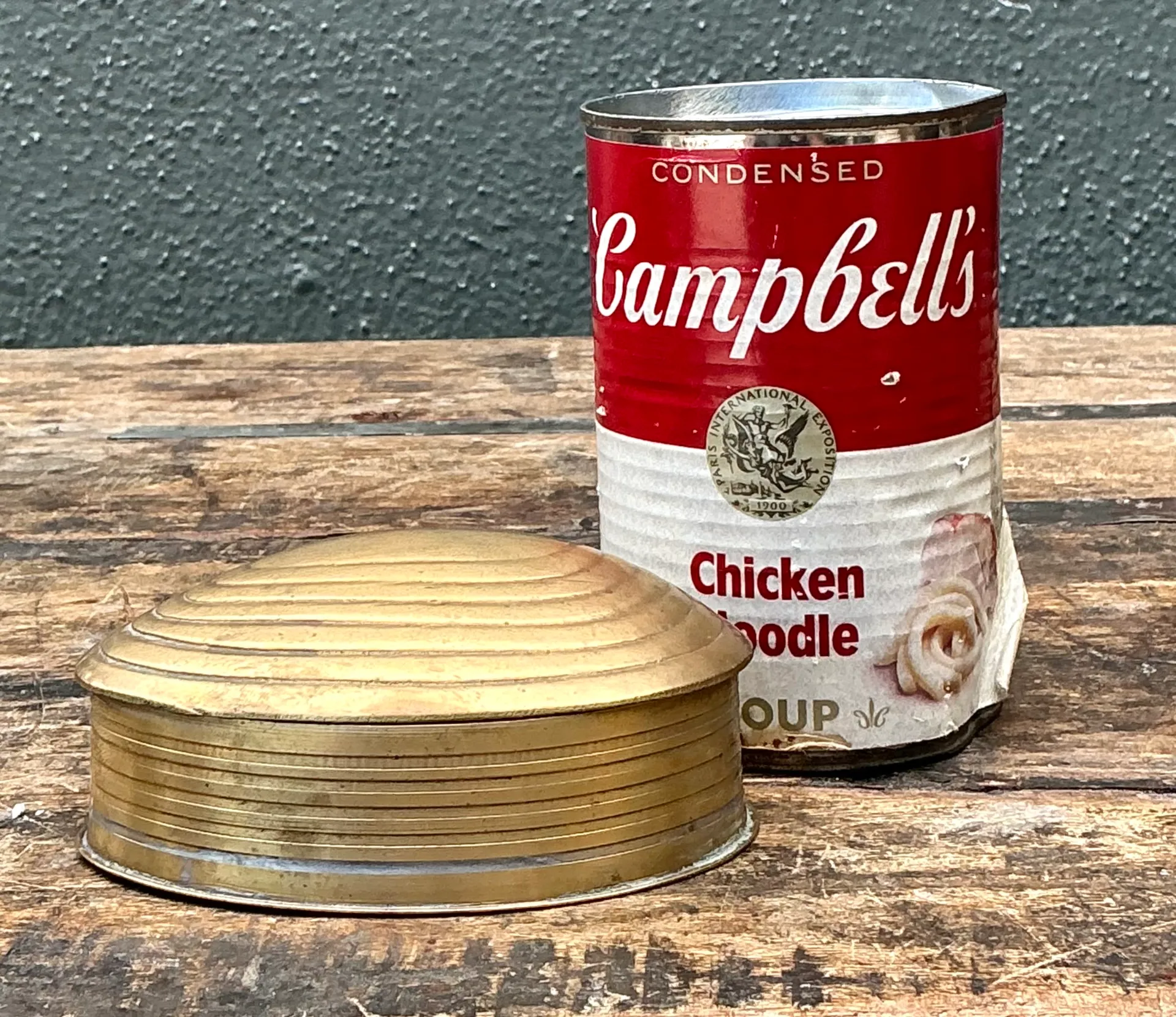 Vintage Clamshell Brass Trinket Box — additional photo 4