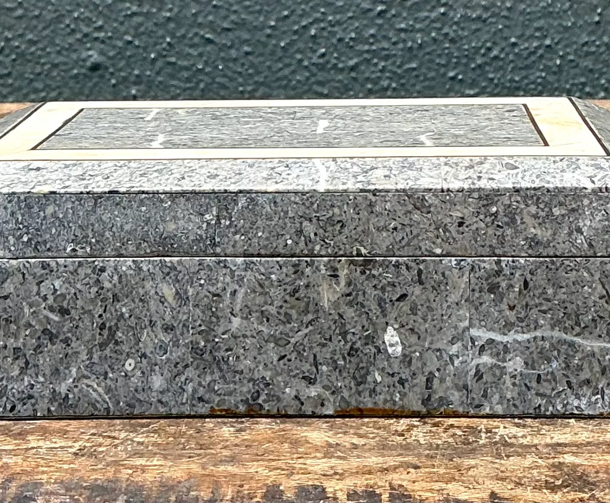 Vintage Tessellated Stone Trinket Box