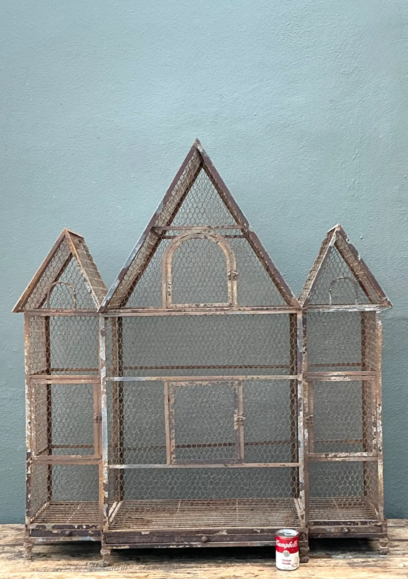Vintage Monumental Architectural Wire Birdhouse — additional photo 7