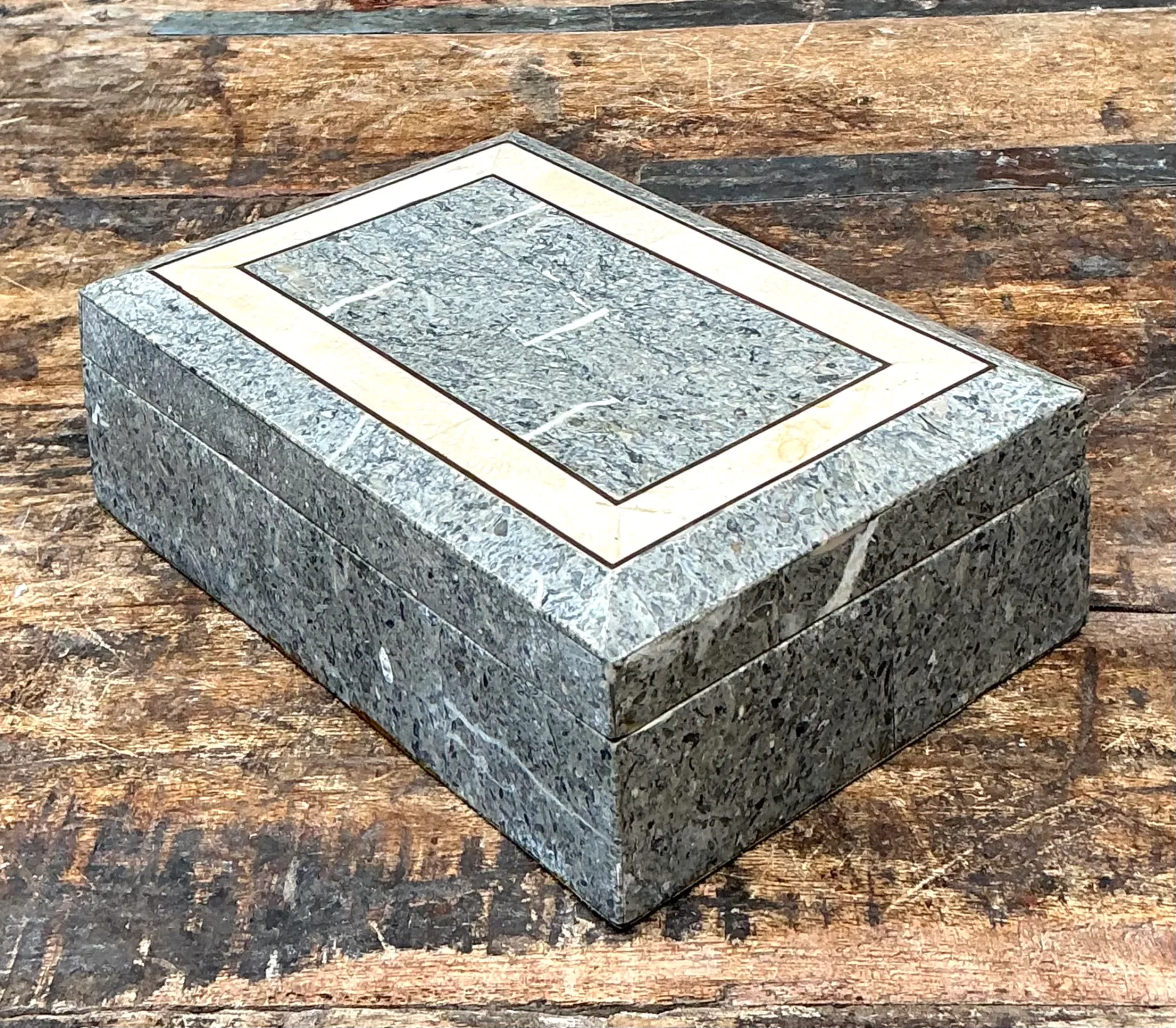 Vintage Tessellated Stone Trinket Box — additional photo 2