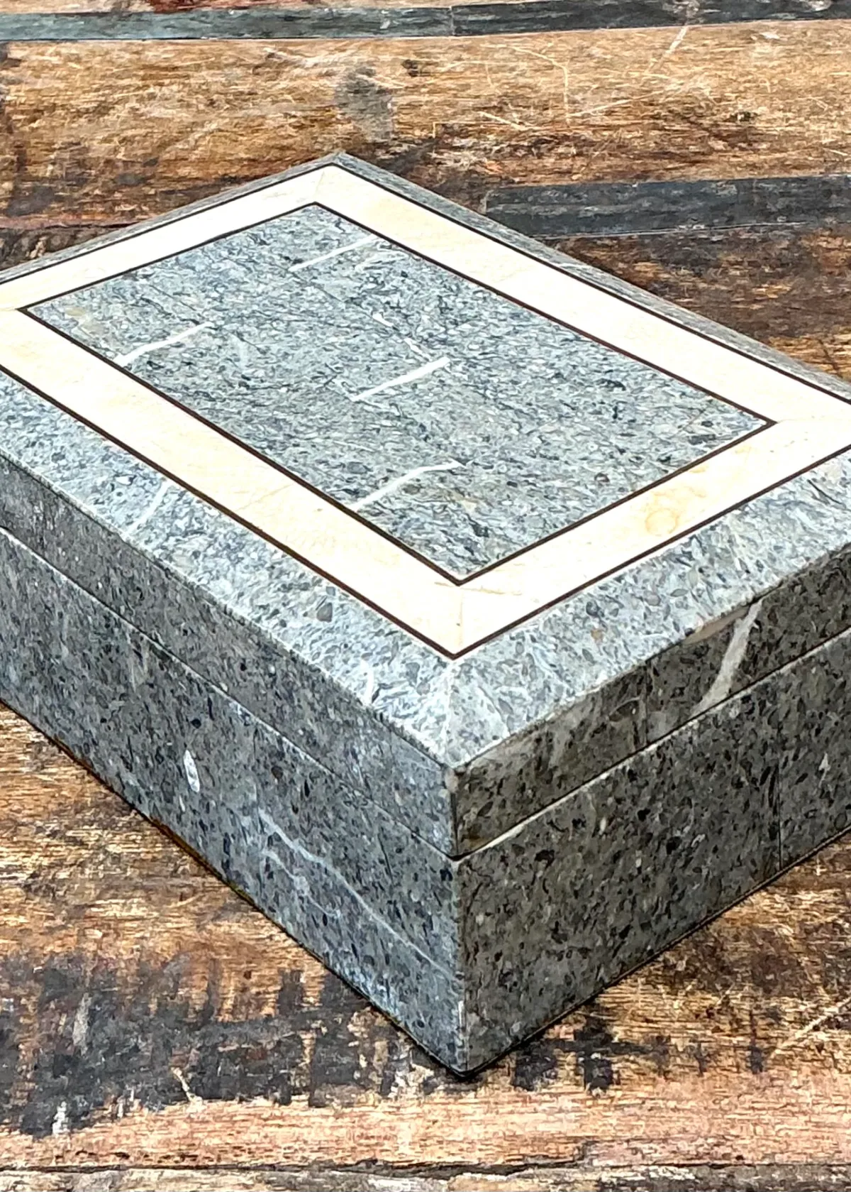Vintage Tessellated Stone Trinket Box — additional photo 2