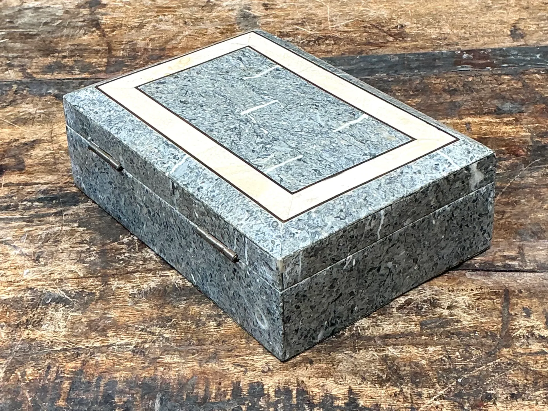 Vintage Tessellated Stone Trinket Box — additional photo 4