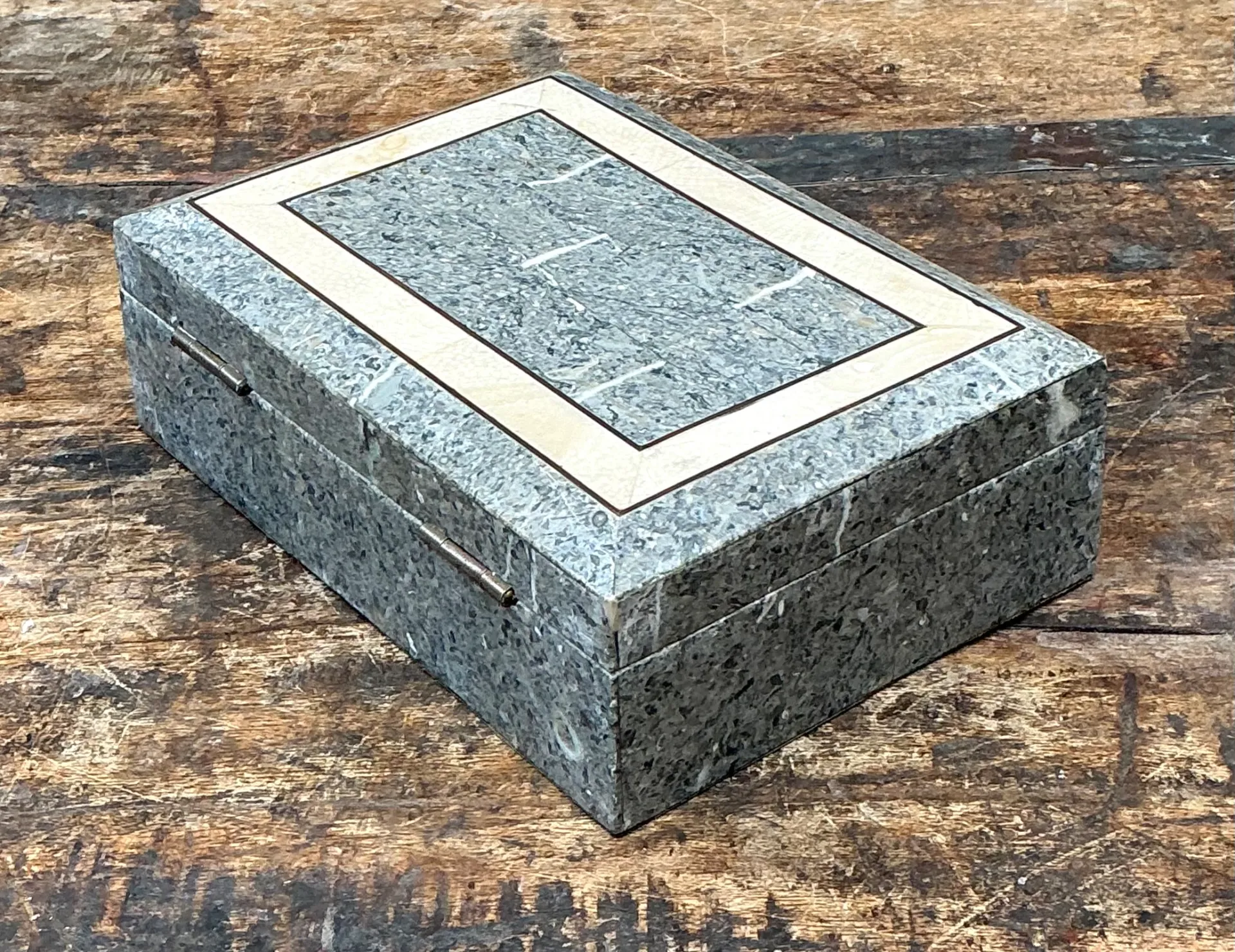 Vintage Tessellated Stone Trinket Box — additional photo 6