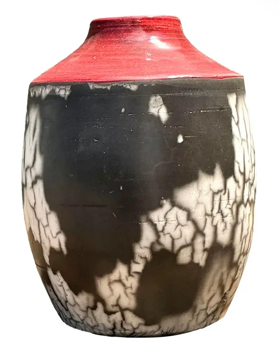 Vintage Original Raku Studio Pottery Vase — additional photo 1
