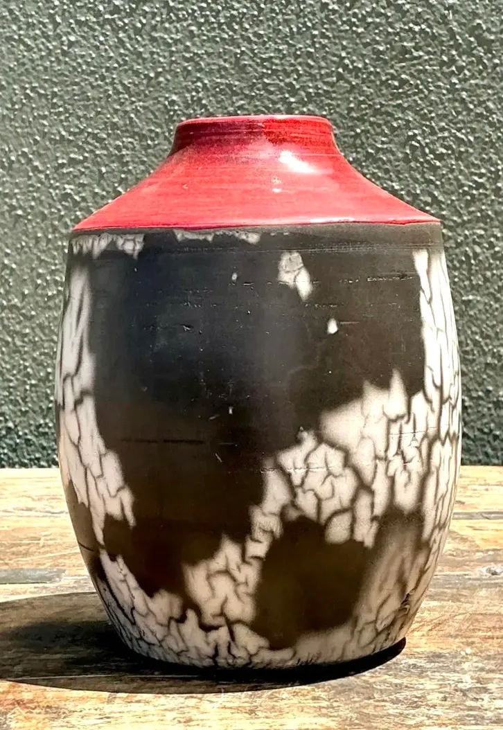 Vintage Original Raku Studio Pottery Vase — additional photo 5