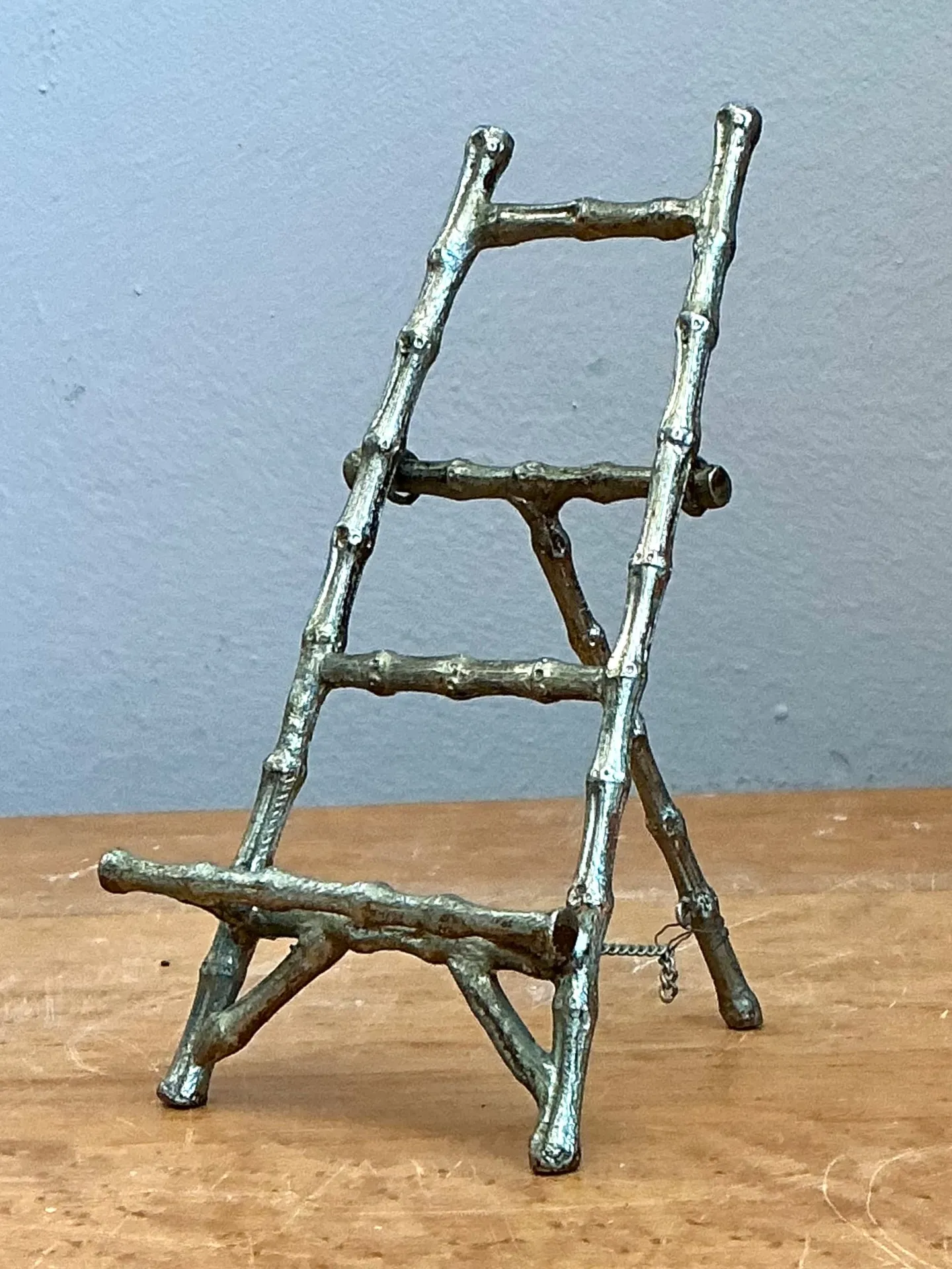 Vintage Small Metal Bamboo Style Display Stand — additional photo 4