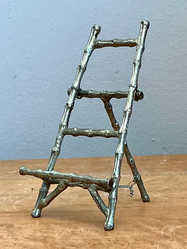 Vintage Small Metal Bamboo Style Display Stand — additional photo 4